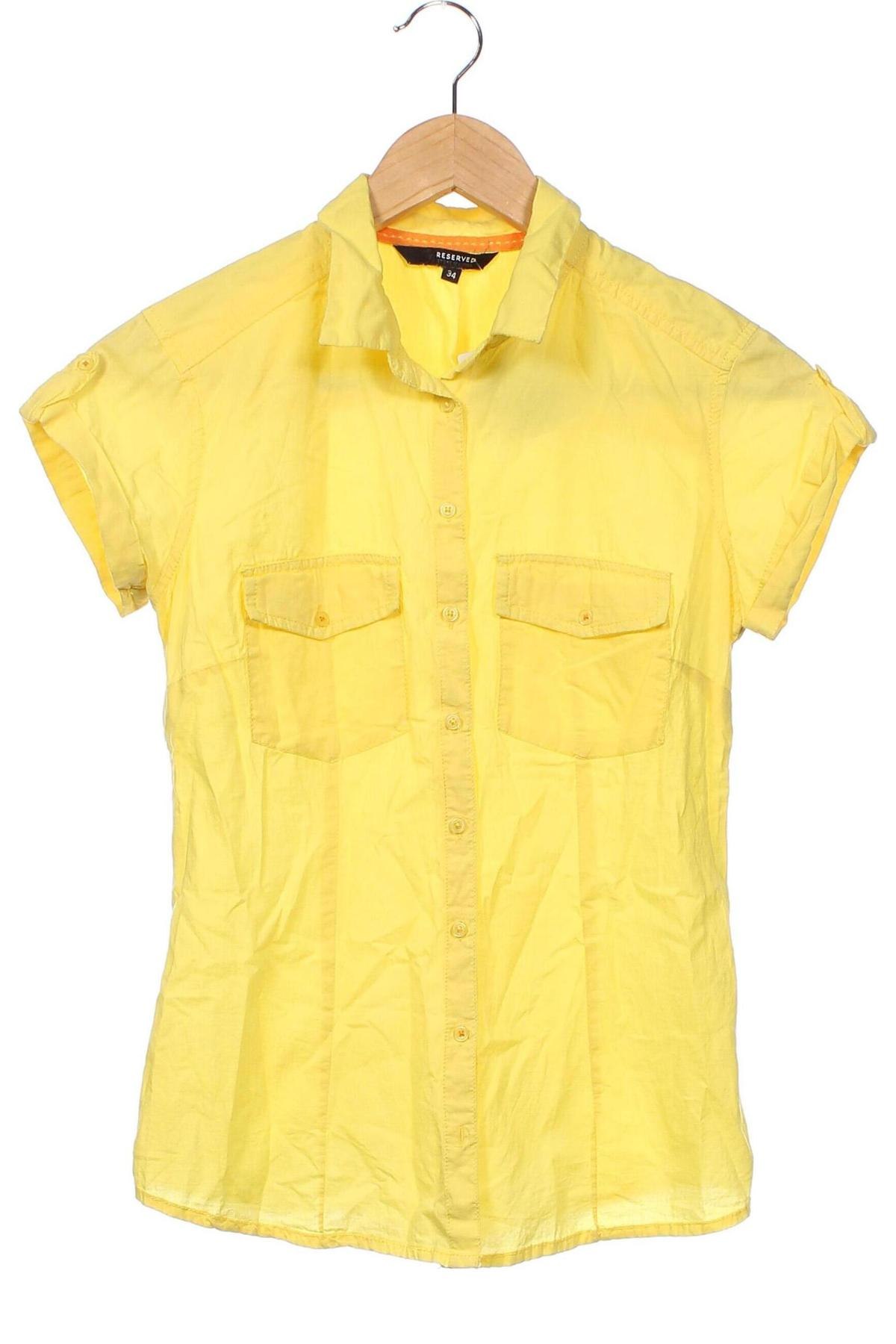 Дамска риза Reserved, Размер XS, Цвят Жълт, Цена 21,92 лв.