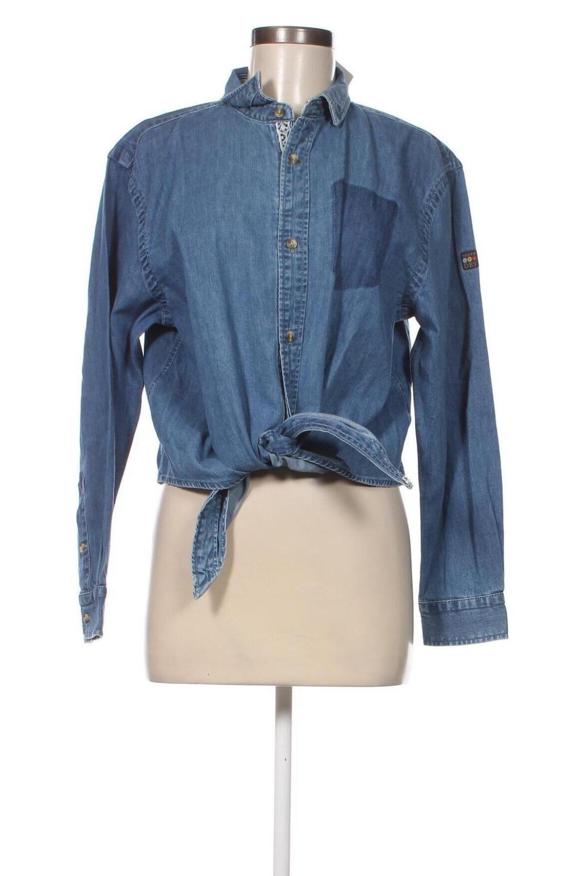 Γυναικείο πουκάμισο Superdry, Μέγεθος L, Χρώμα Μπλέ, Τιμή 33,11 €