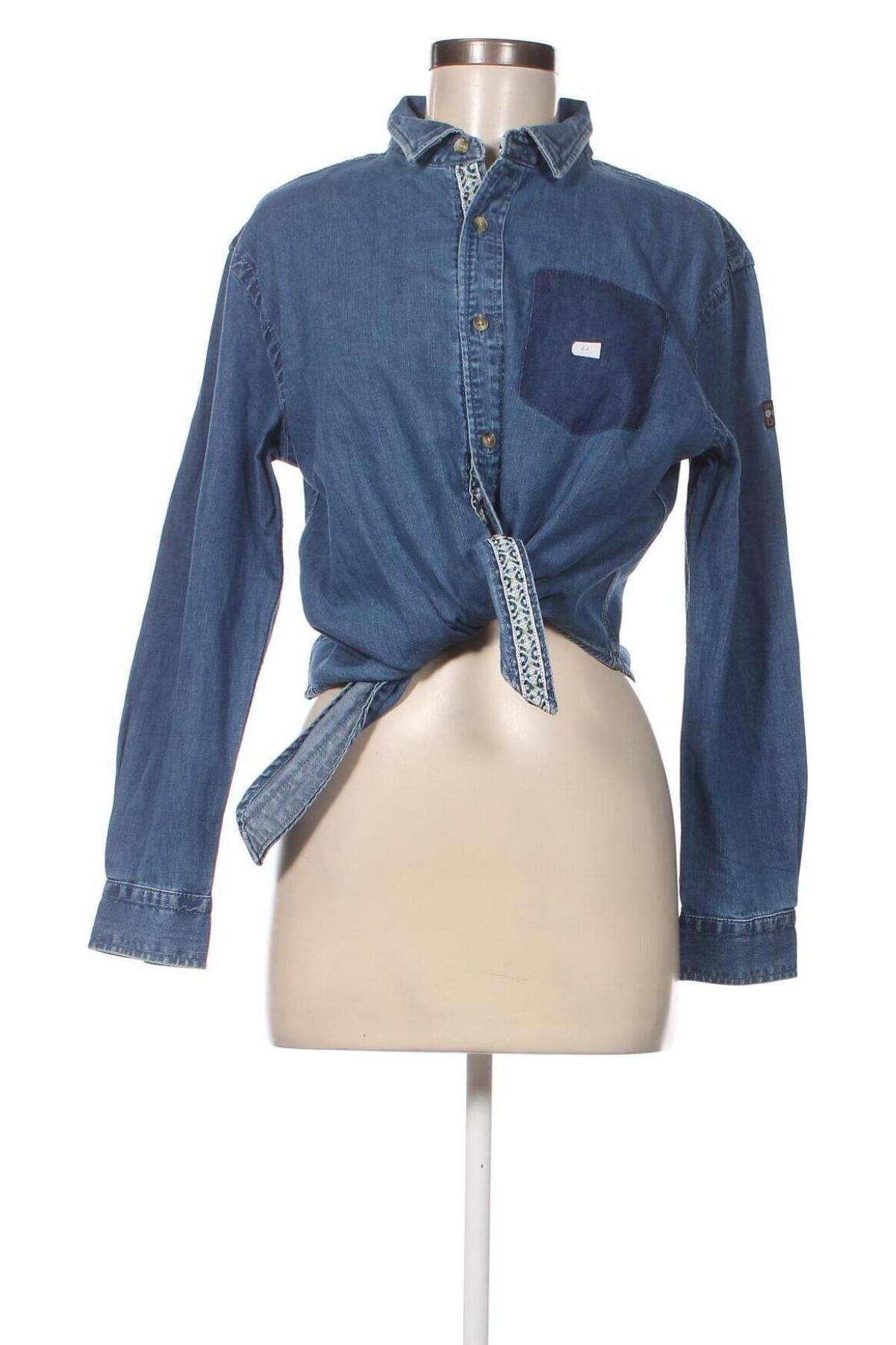Γυναικείο πουκάμισο Superdry, Μέγεθος M, Χρώμα Μπλέ, Τιμή 24,49 €