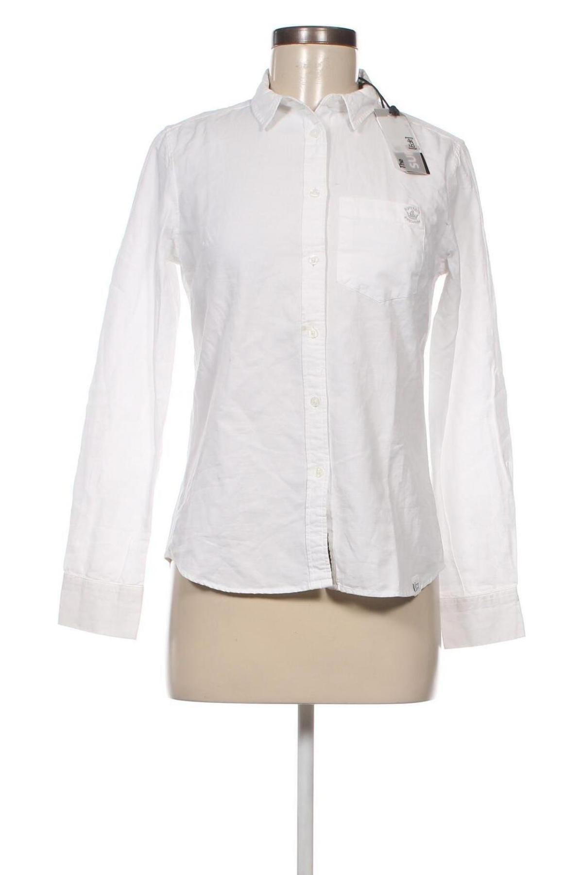 Γυναικείο πουκάμισο Superdry, Μέγεθος S, Χρώμα Λευκό, Τιμή 18,14 €