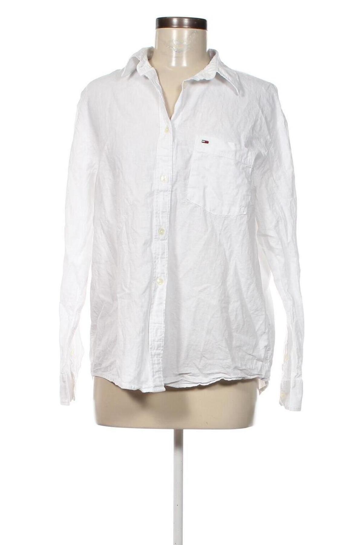 Γυναικείο πουκάμισο Tommy Jeans, Μέγεθος M, Χρώμα Λευκό, Τιμή 65,72 €