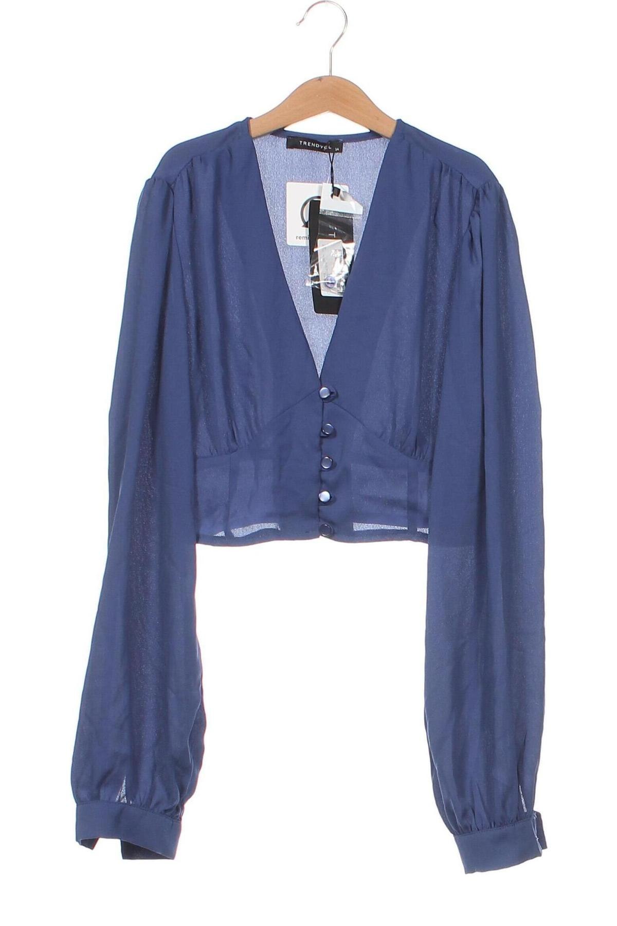 Γυναικείο πουκάμισο Trendyol, Μέγεθος XS, Χρώμα Μπλέ, Τιμή 19,74 €