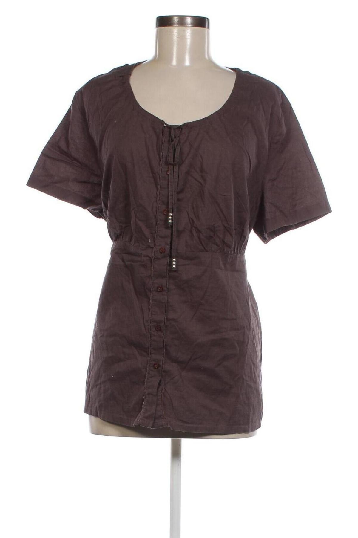 Γυναικείο πουκάμισο Ulla Popken, Μέγεθος L, Χρώμα Γκρί, Τιμή 10,78 €