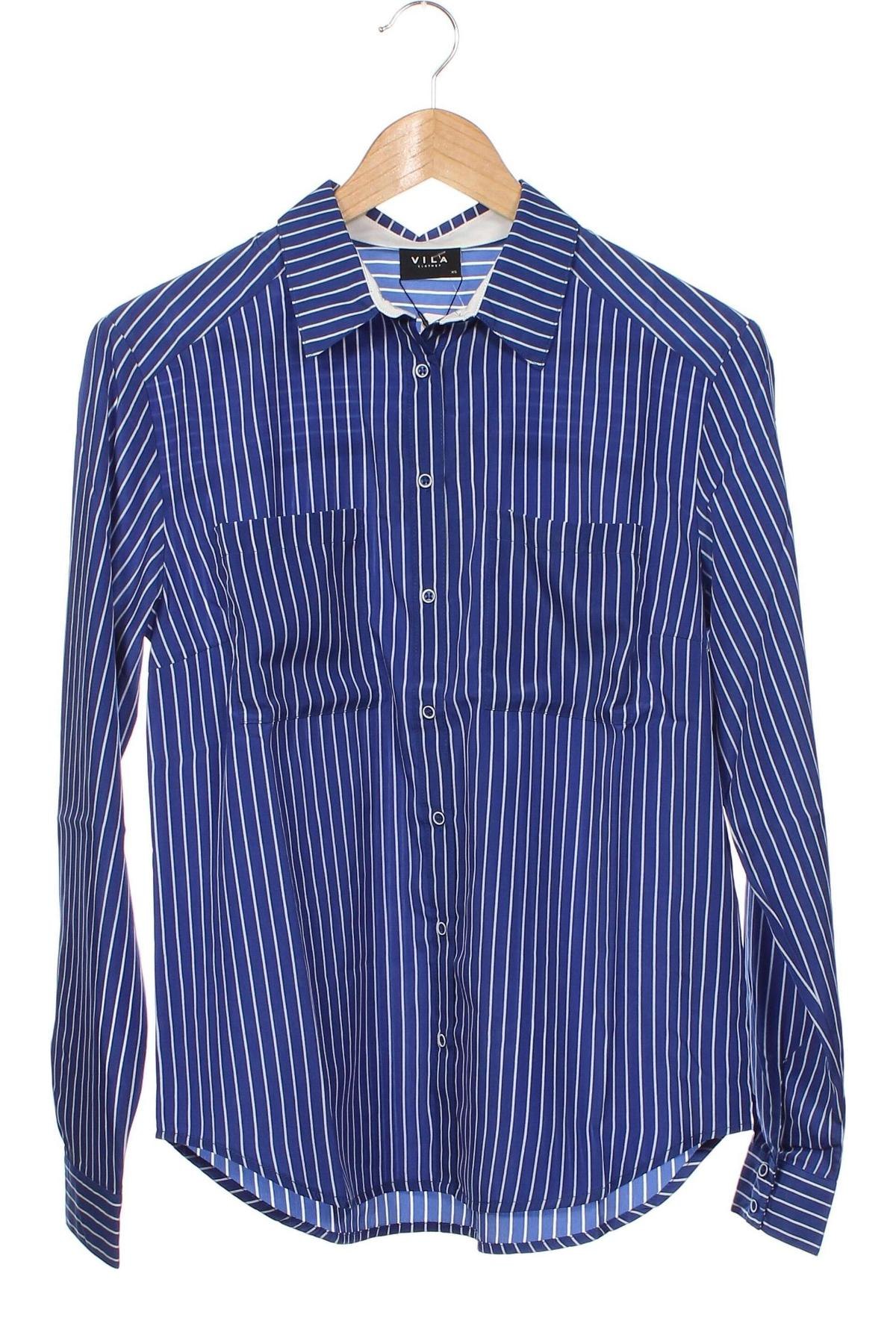Γυναικείο πουκάμισο VILA, Μέγεθος XS, Χρώμα Μπλέ, Τιμή 13,37 €