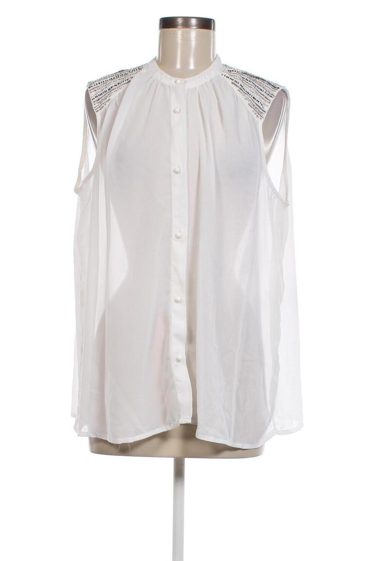 Γυναικείο πουκάμισο VILA, Μέγεθος L, Χρώμα Λευκό, Τιμή 11,43 €
