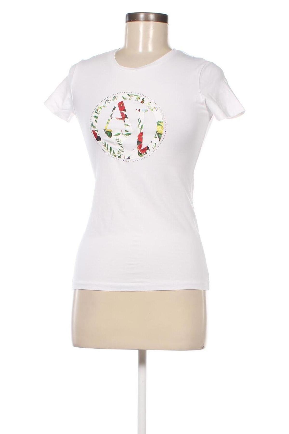 Damen T-Shirt Armani Jeans, Größe S, Farbe Weiß, Preis 34,78 €