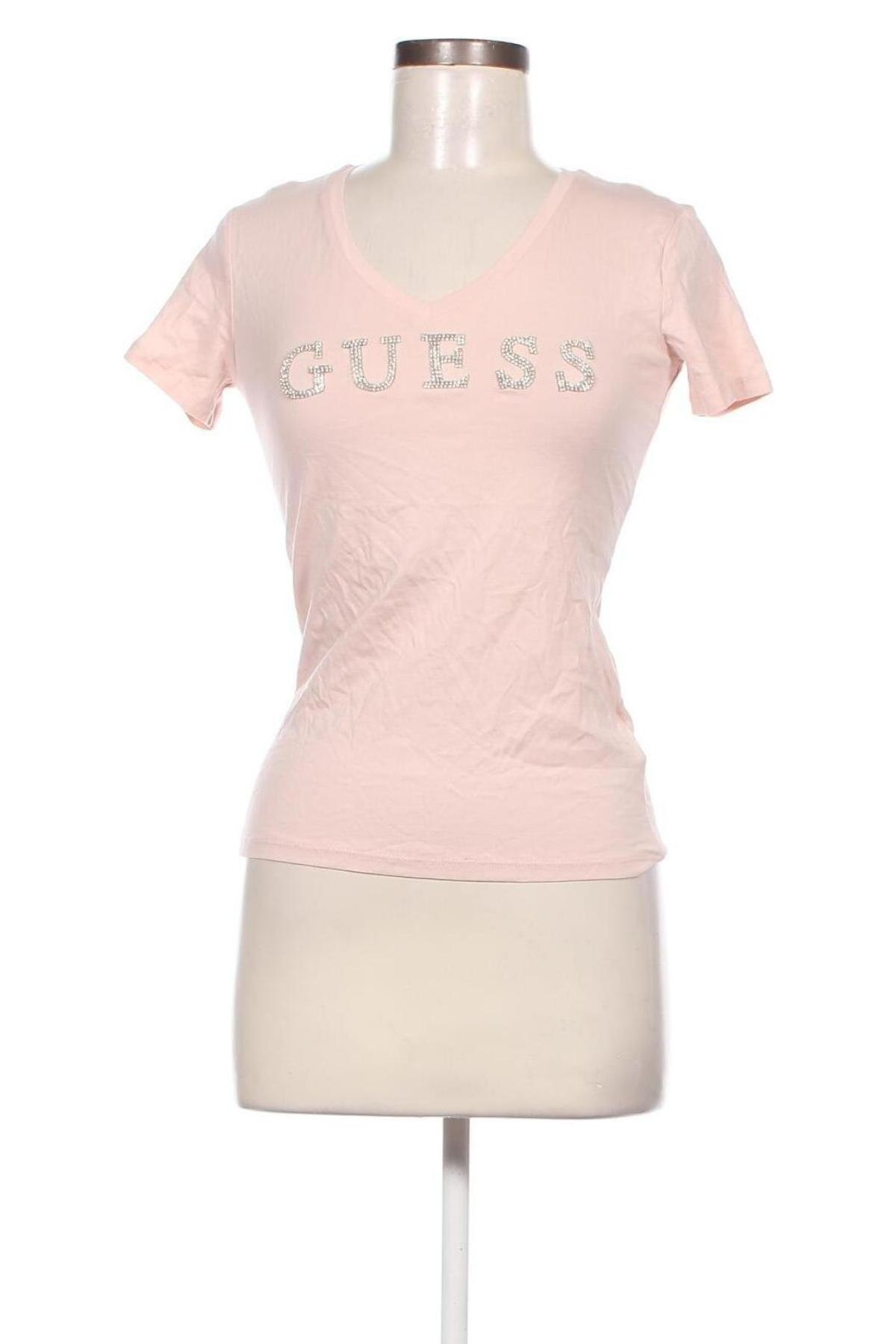 Γυναικείο t-shirt Guess, Μέγεθος XS, Χρώμα Ρόζ , Τιμή 37,11 €
