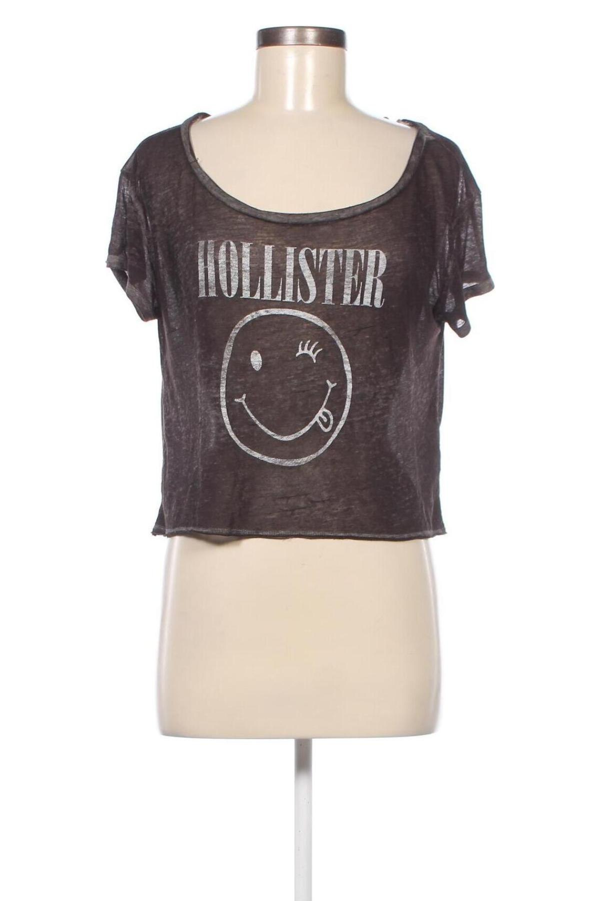 Дамска тениска Hollister, Размер S, Цвят Сив, Цена 15,64 лв.