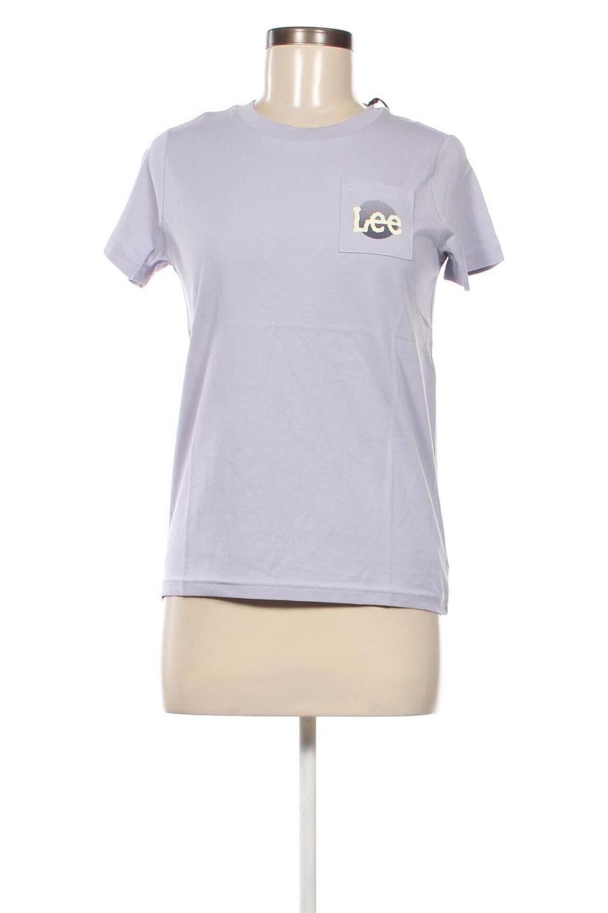 Γυναικείο t-shirt Lee, Μέγεθος XS, Χρώμα Βιολετί, Τιμή 18,22 €