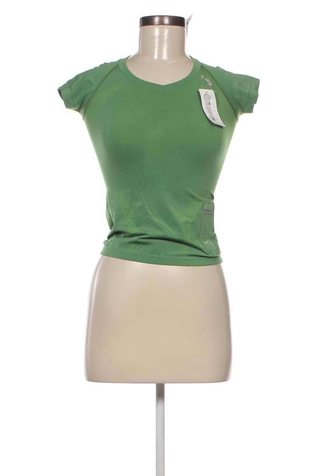 Γυναικείο t-shirt Nike, Μέγεθος S, Χρώμα Πράσινο, Τιμή 16,30 €