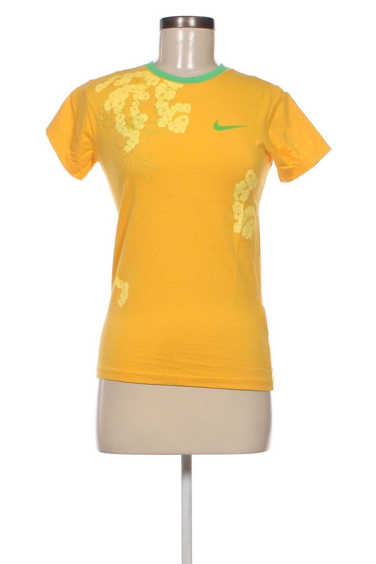 Γυναικείο t-shirt Nike, Μέγεθος S, Χρώμα Κίτρινο, Τιμή 17,26 €
