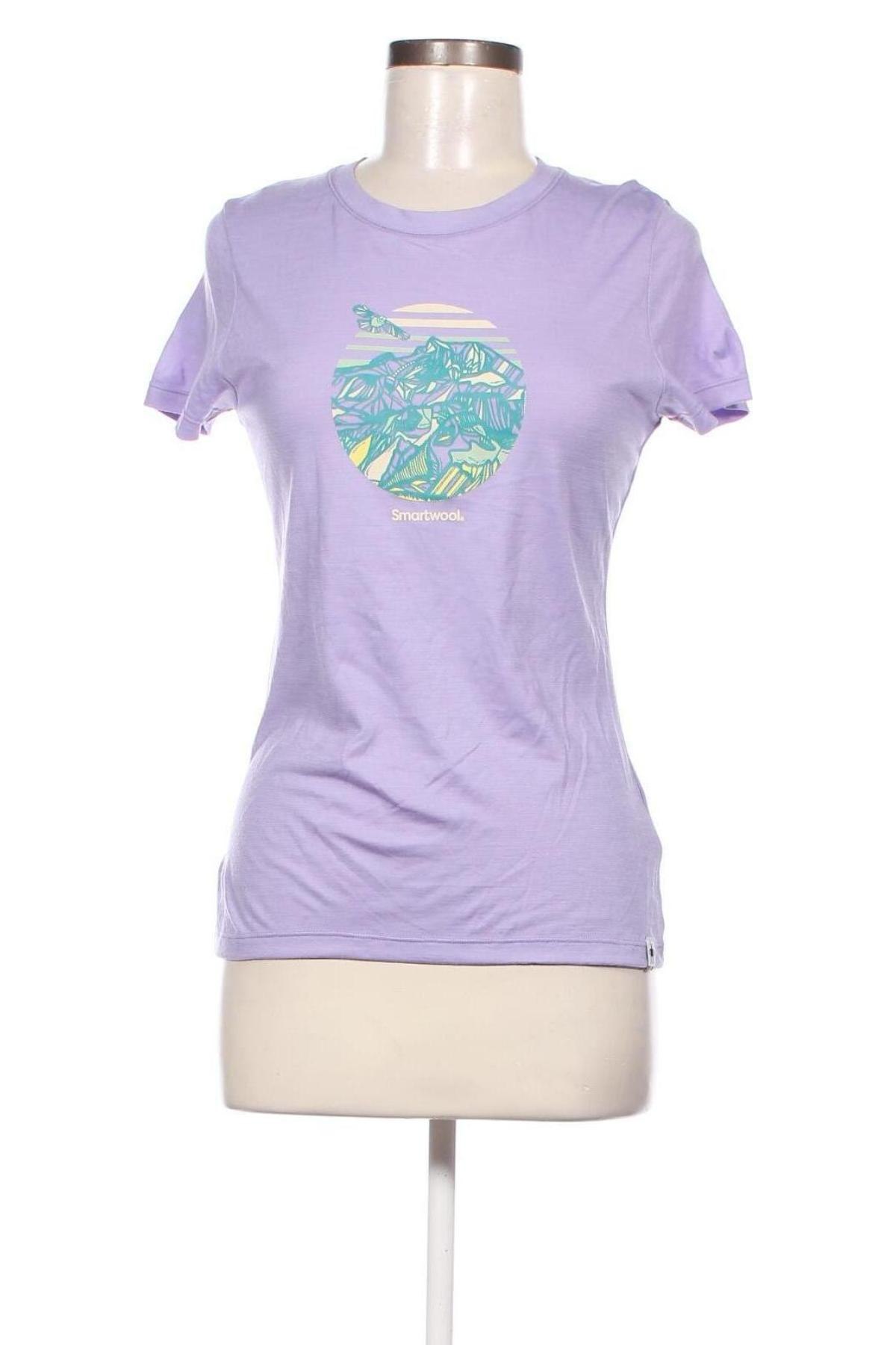 Γυναικείο t-shirt Smartwool, Μέγεθος S, Χρώμα Βιολετί, Τιμή 31,96 €