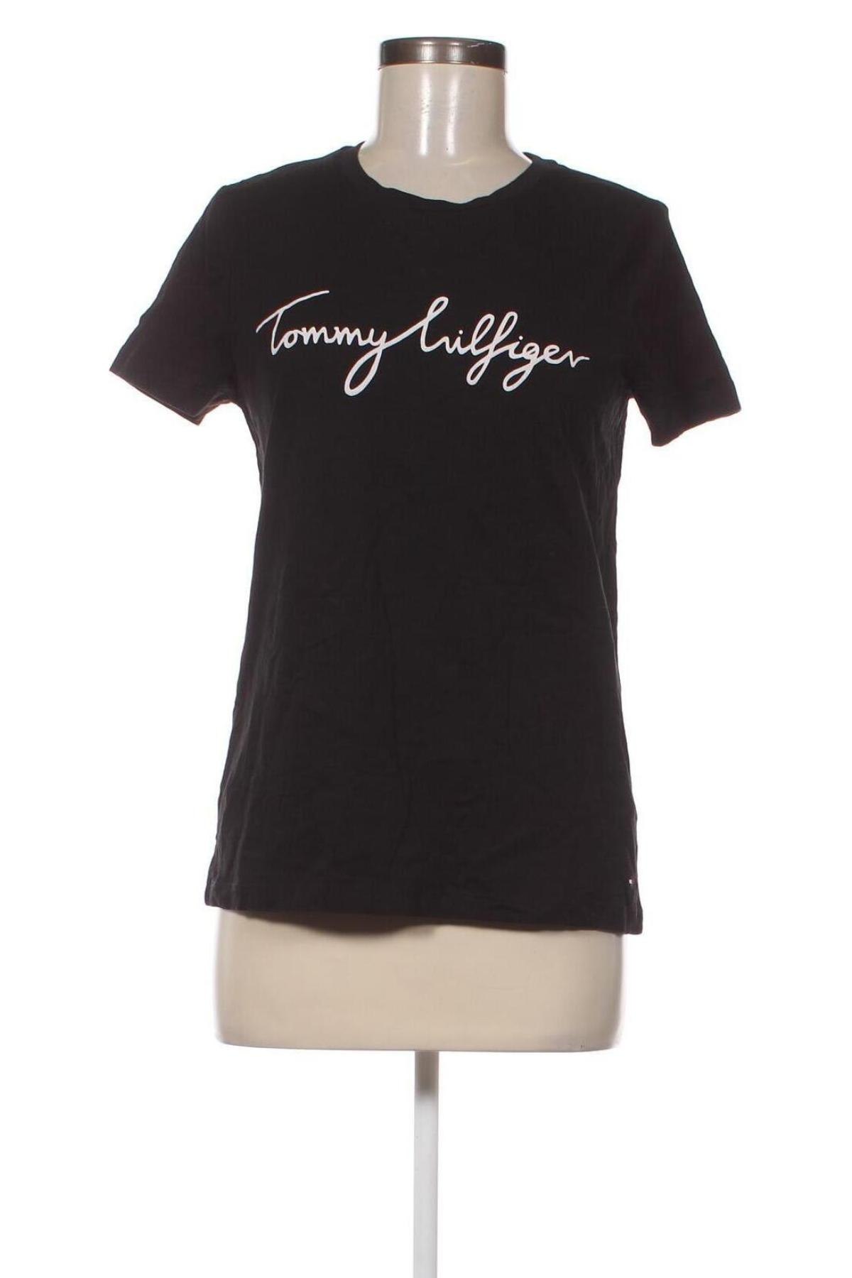Дамска тениска Tommy Hilfiger, Размер S, Цвят Черен, Цена 72,00 лв.