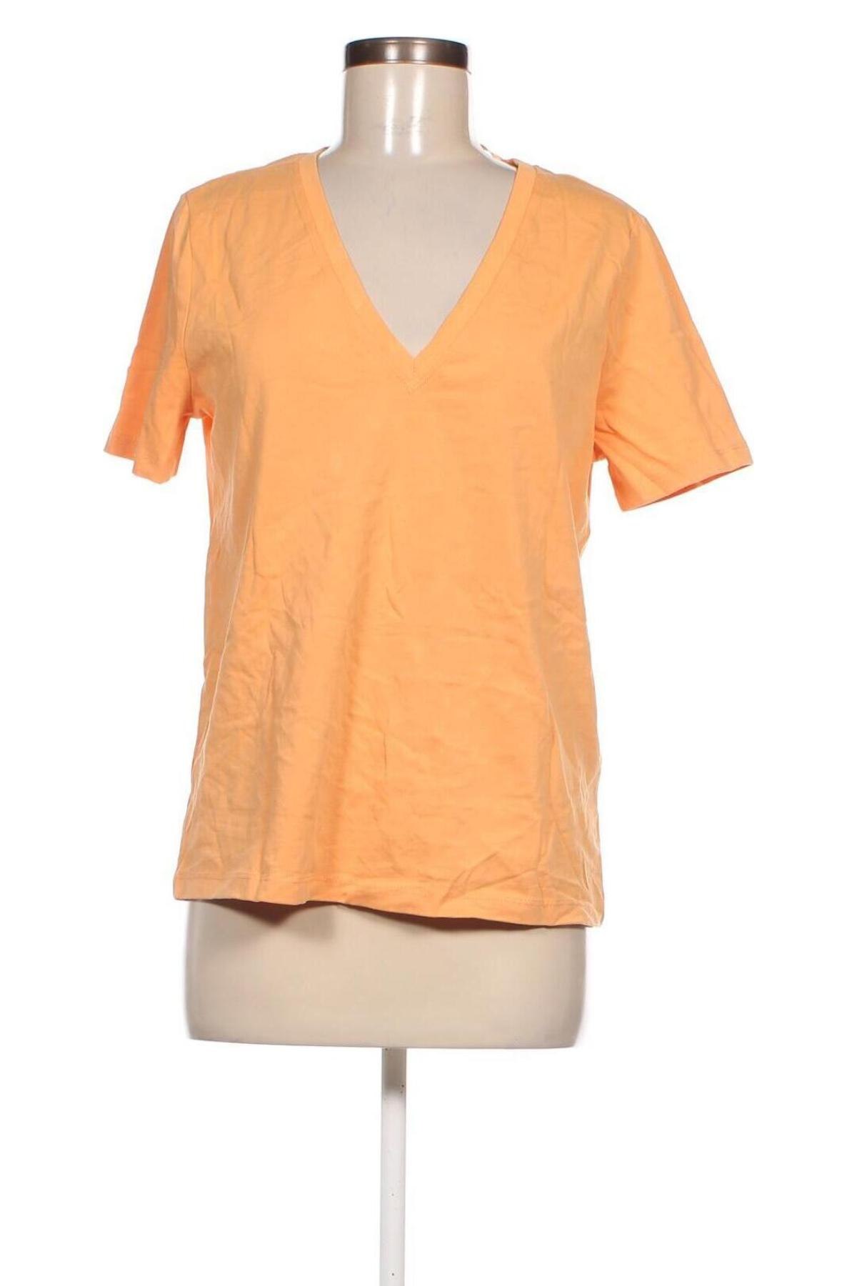 Дамска тениска Zara, Размер L, Цвят Оранжев, Цена 11,00 лв.