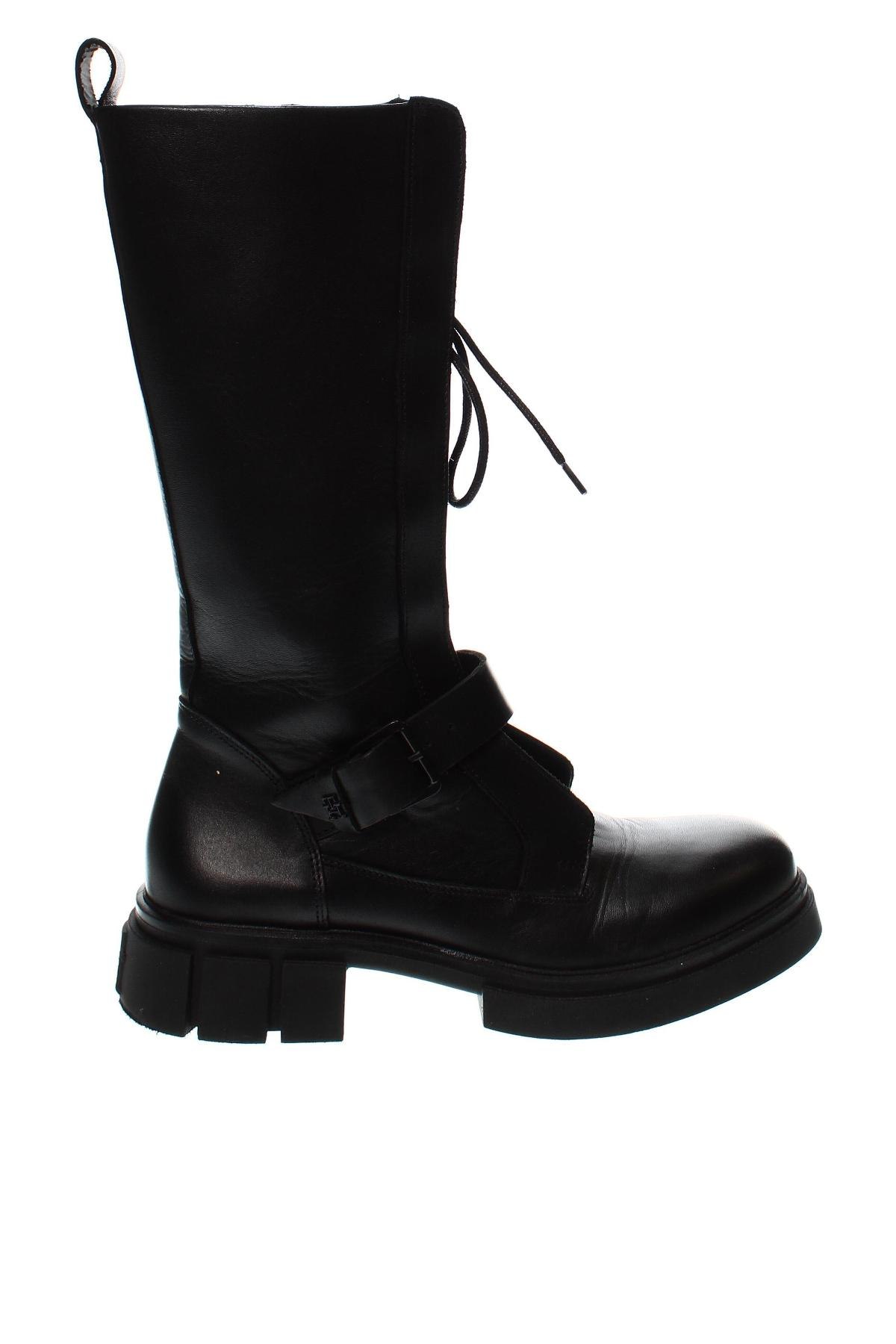 Γυναικείες μπότες Tommy Hilfiger, Μέγεθος 40, Χρώμα Μαύρο, Τιμή 114,43 €