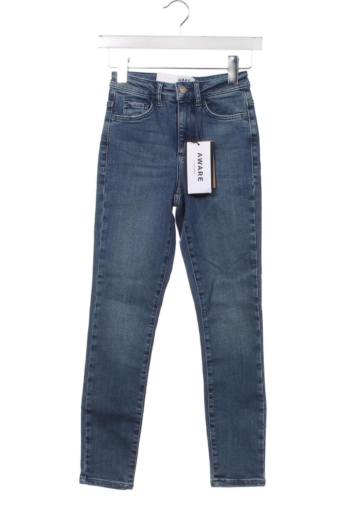 Dámske džínsy  Aware by Vero Moda, Veľkosť XS, Farba Modrá, Cena  14,29 €