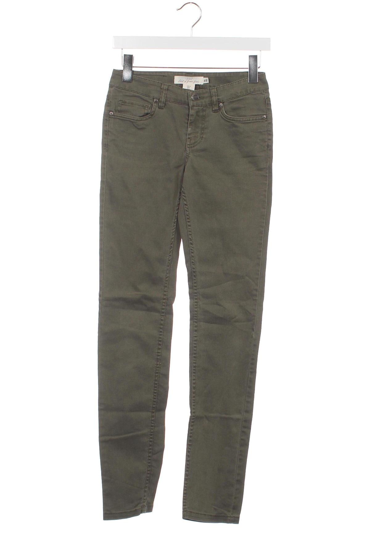 Damen Jeans H&M L.O.G.G., Größe XS, Farbe Grün, Preis 8,07 €