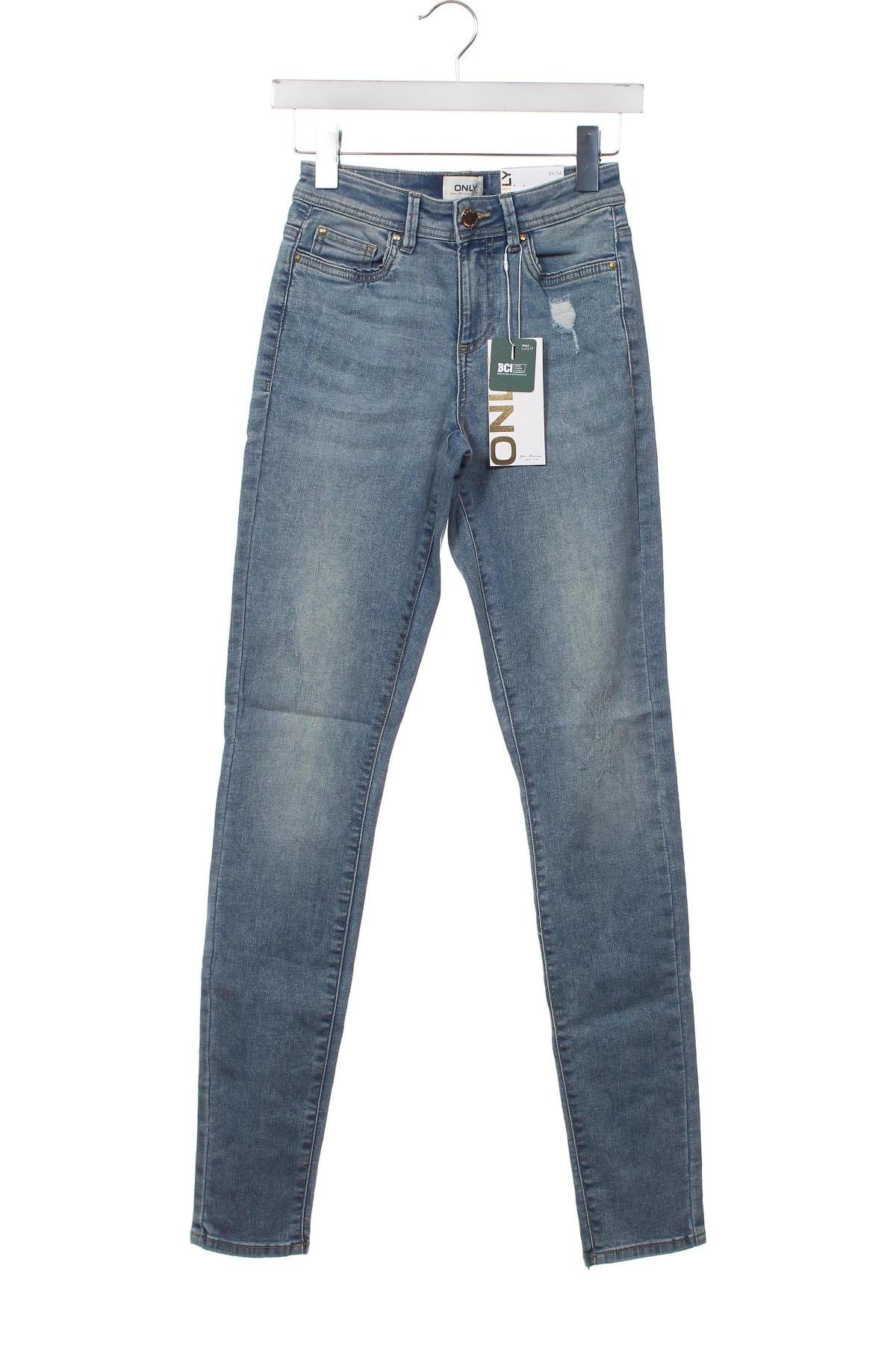 Dámske džínsy  ONLY, Veľkosť XS, Farba Modrá, Cena  14,29 €