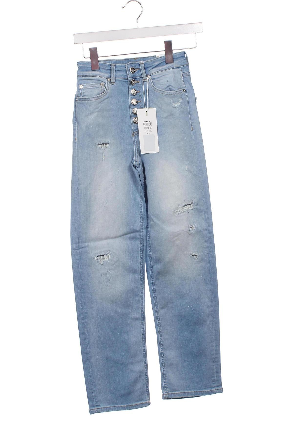 Dámske džínsy  ONLY, Veľkosť XS, Farba Modrá, Cena  14,29 €