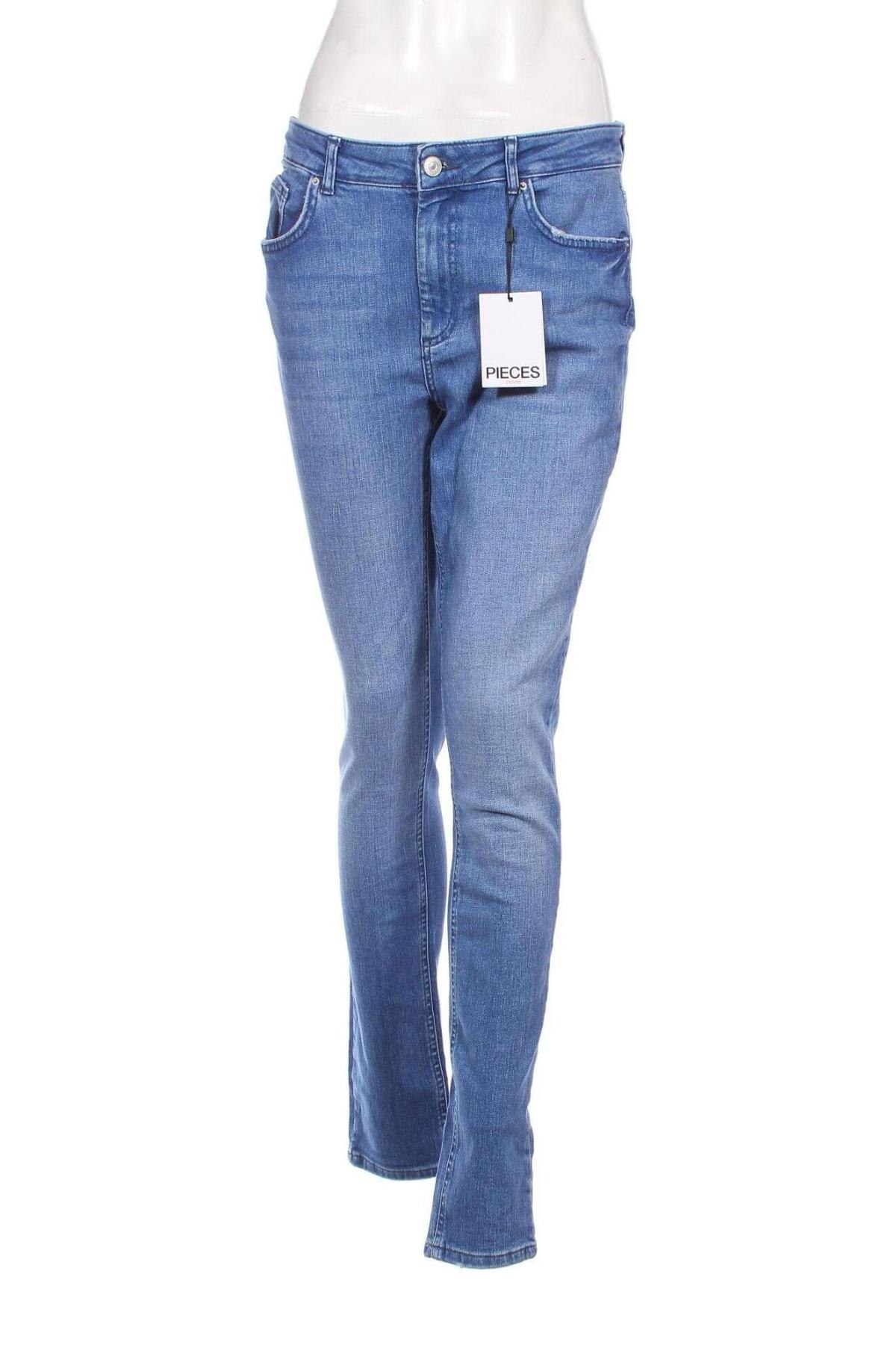 Dámske džínsy  Pieces, Veľkosť XL, Farba Modrá, Cena  39,69 €