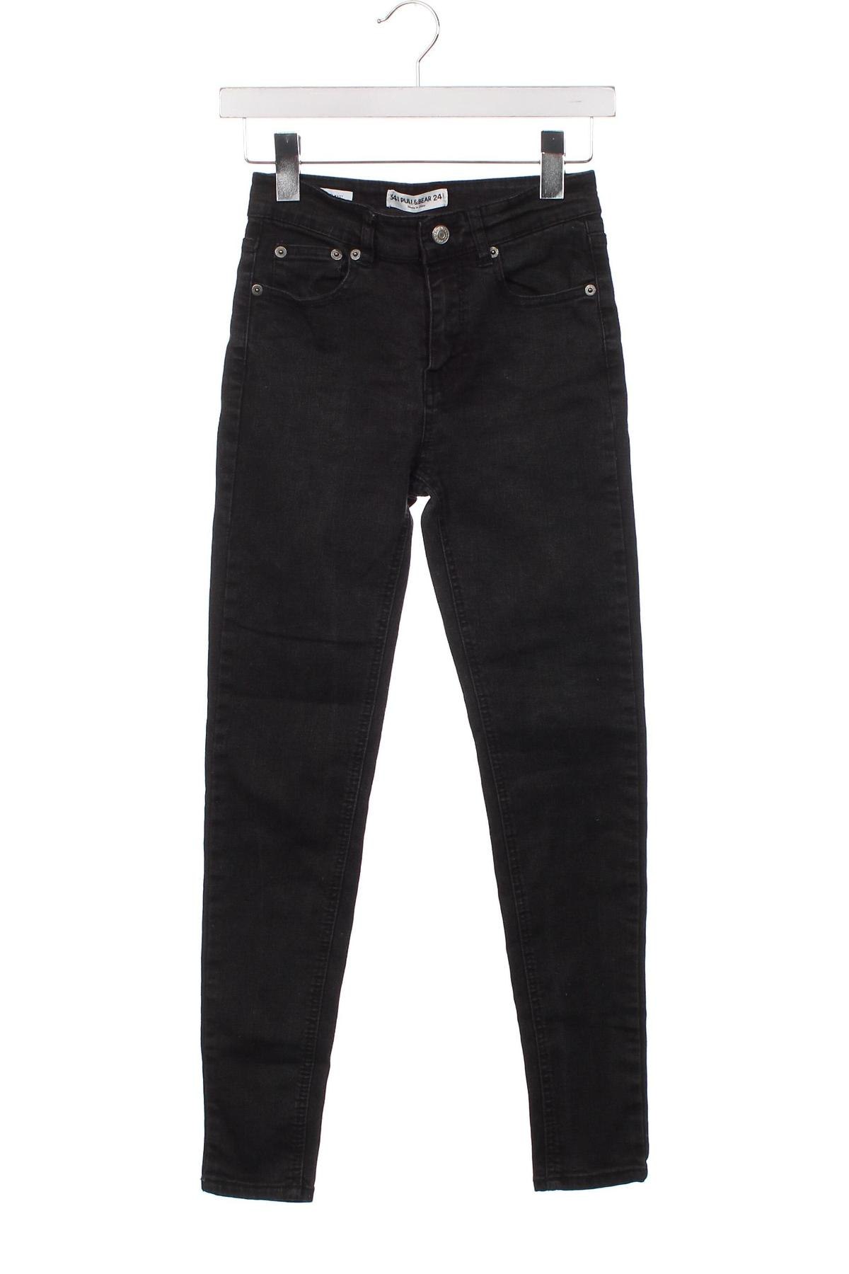 Dámske džínsy  Pull&Bear, Veľkosť XS, Farba Čierna, Cena  6,82 €