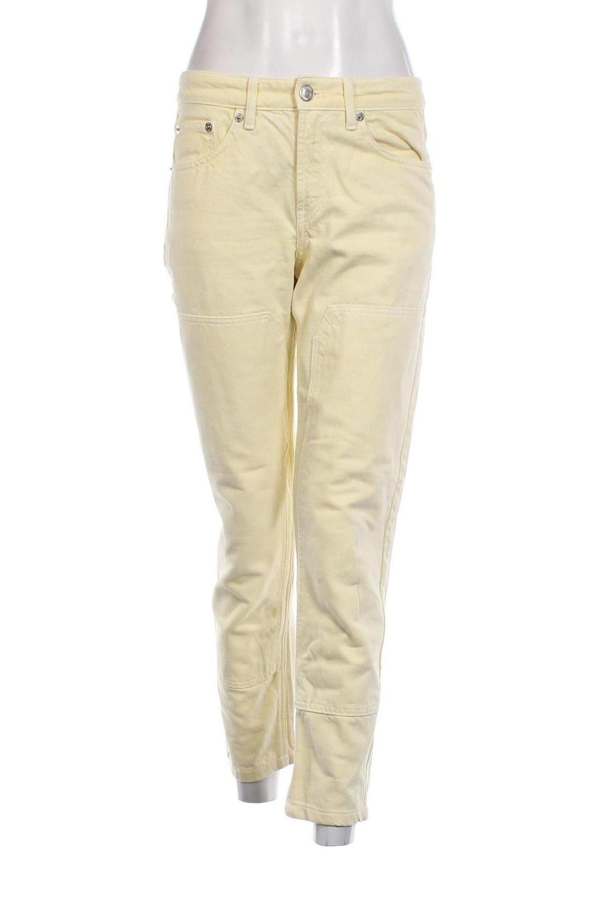 Дамски дънки Zara, Размер S, Цвят Жълт, Цена 27,37 лв.
