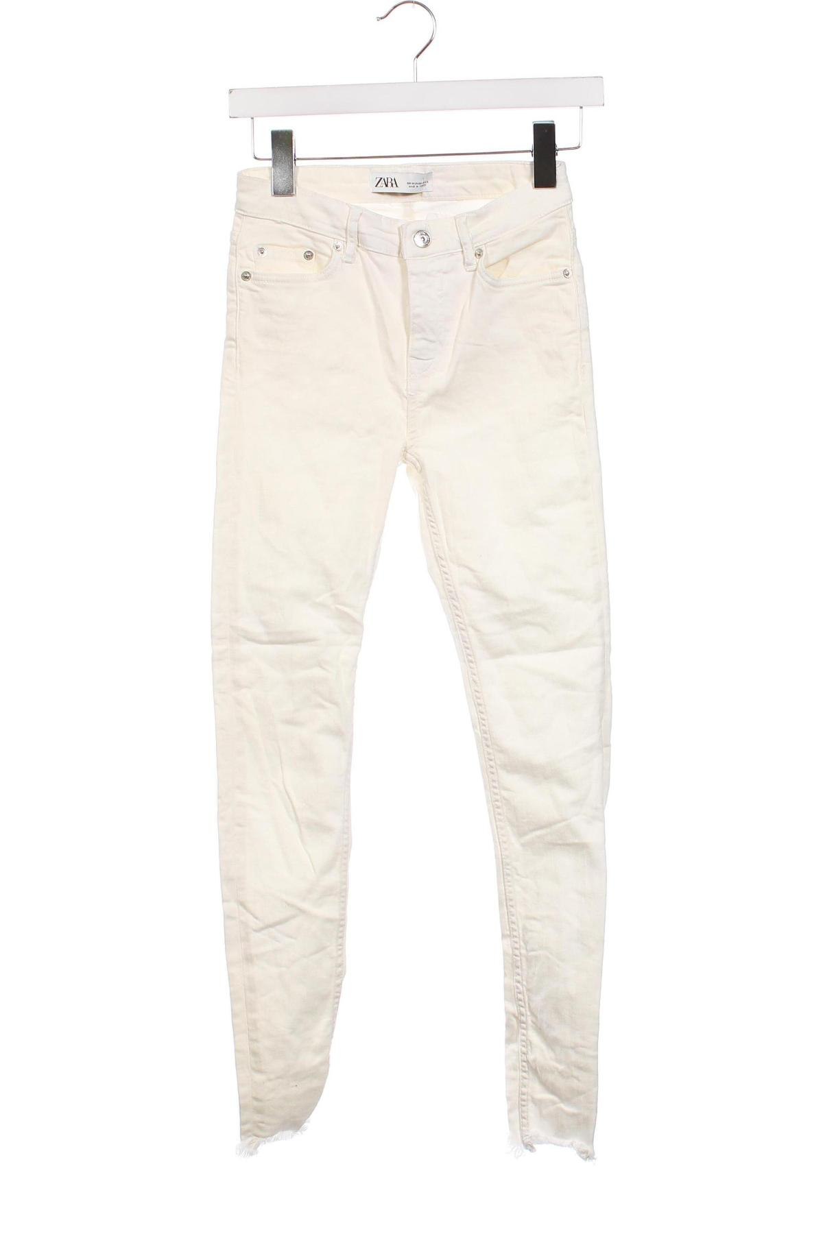 Dámské džíny  Zara, Velikost XS, Barva Bílá, Cena  430,00 Kč