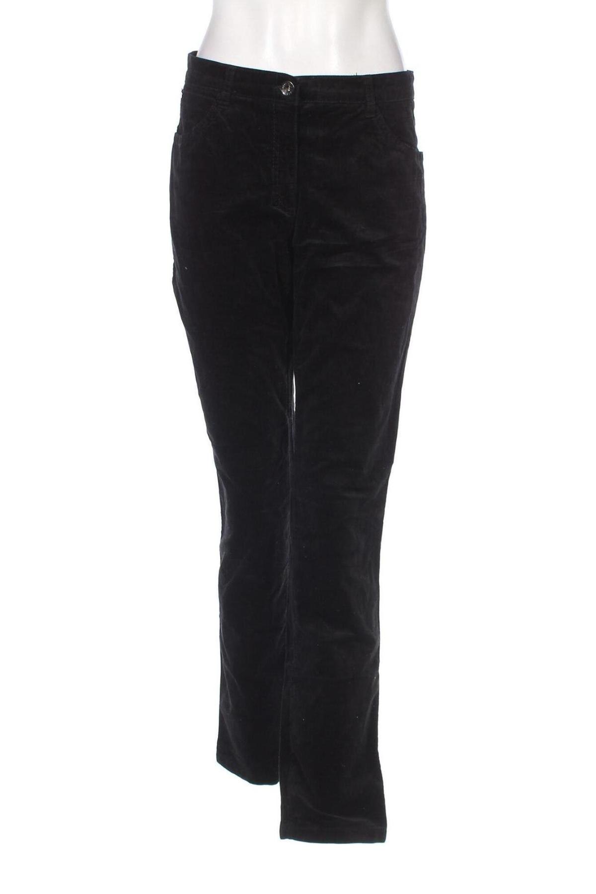 Pantaloni de velvet de femei Brax, Mărime L, Culoare Negru, Preț 33,55 Lei