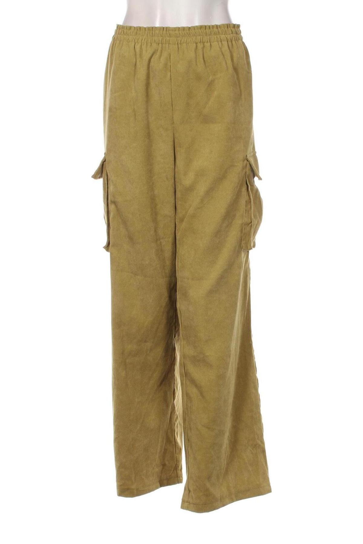 Γυναικείο κοτλέ παντελόνι SHEIN, Μέγεθος L, Χρώμα Πράσινο, Τιμή 3,77 €