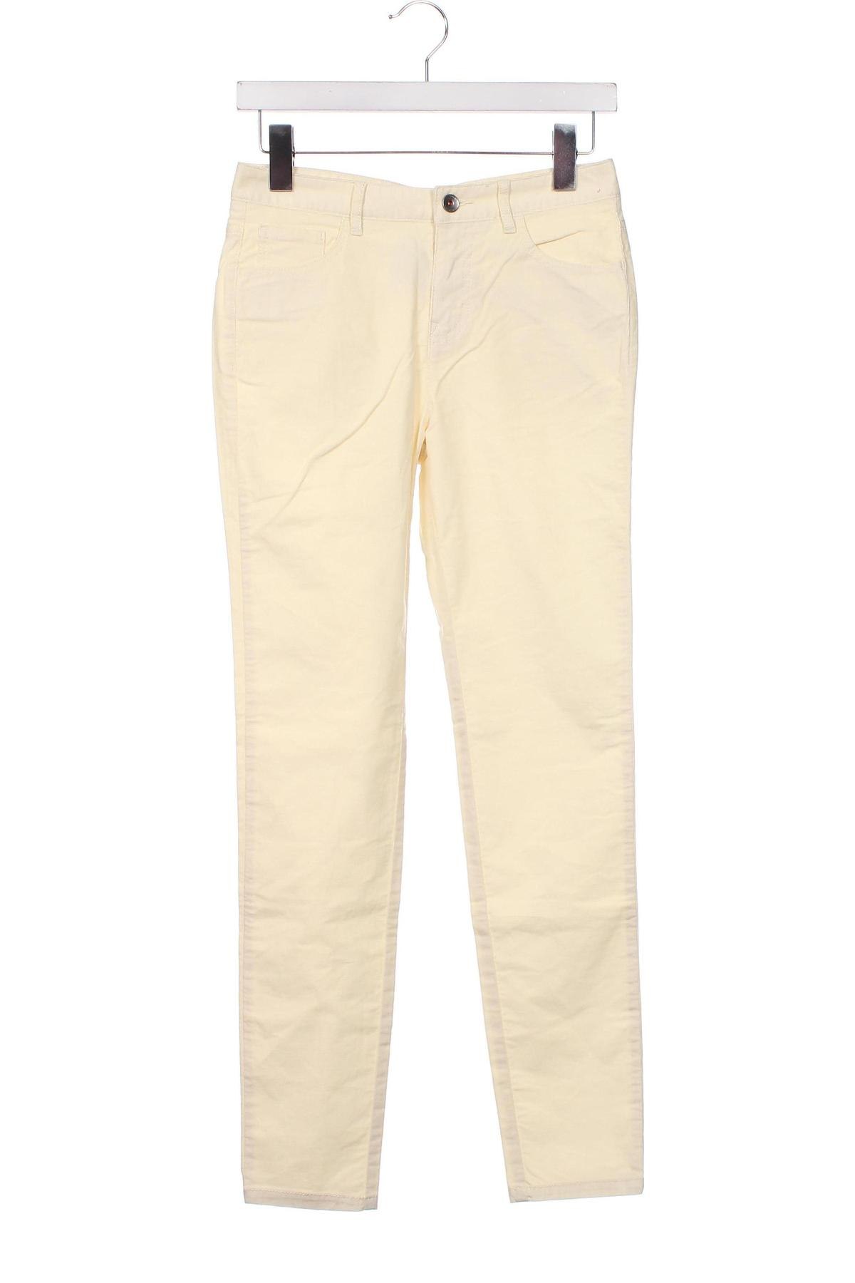 Pantaloni de velvet de femei United Colors Of Benetton, Mărime XS, Culoare Ecru, Preț 30,59 Lei