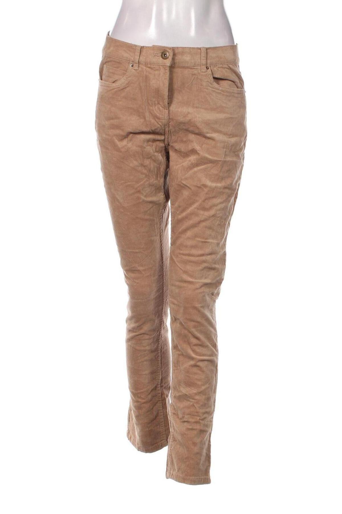 Pantaloni de velvet de femei Up 2 Fashion, Mărime M, Culoare Bej, Preț 16,22 Lei