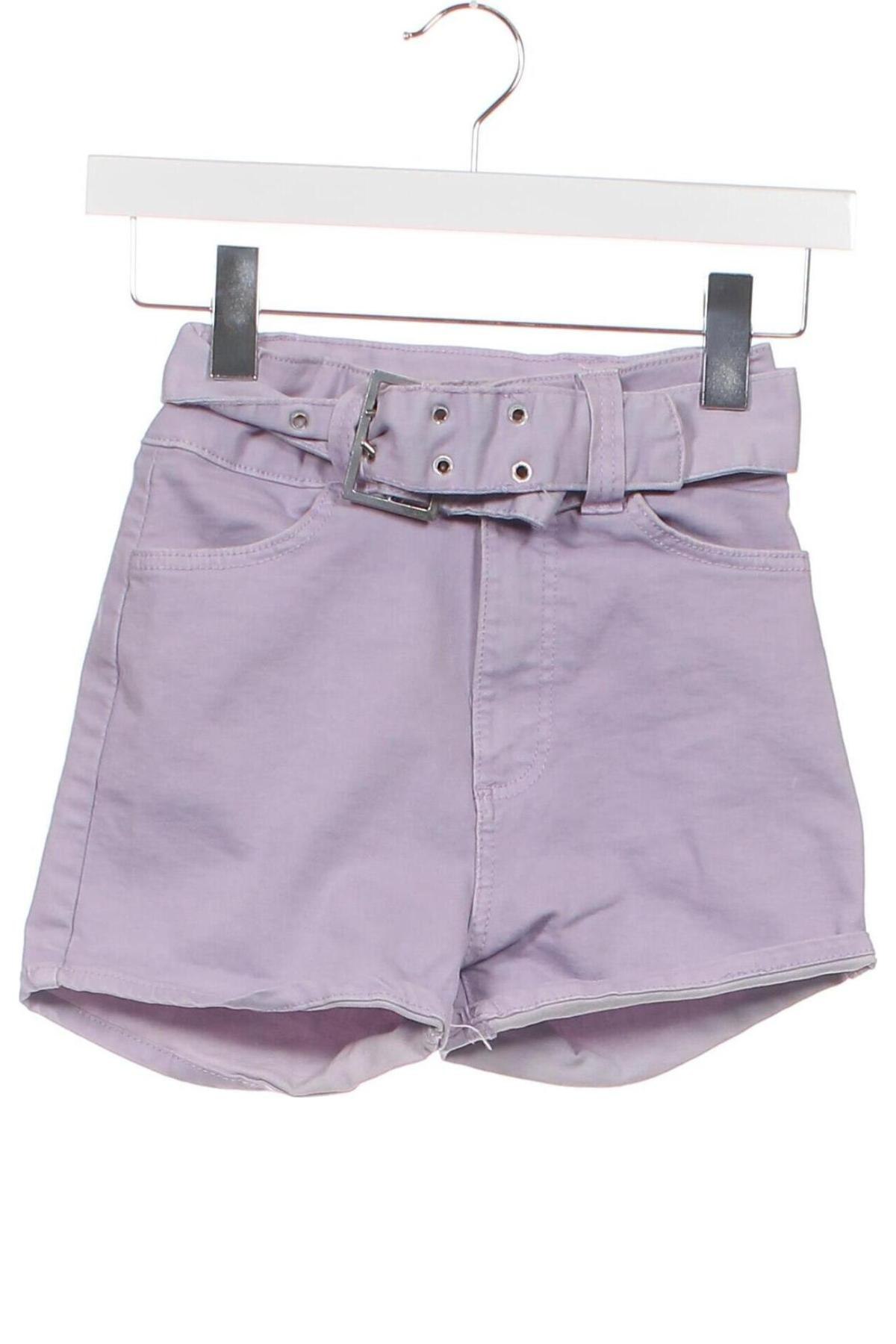 Дамски къс панталон Bershka, Размер XS, Цвят Лилав, Цена 18,82 лв.