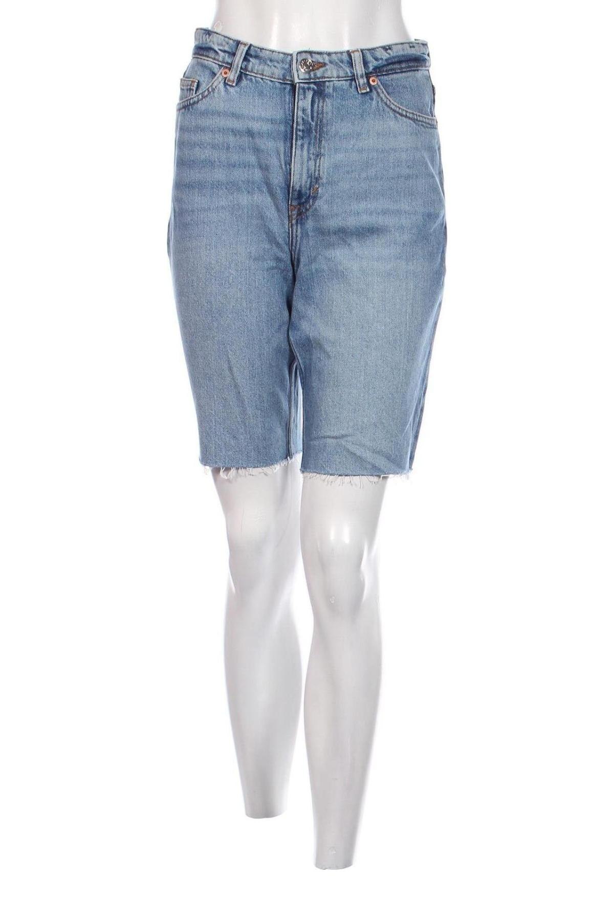 Pantaloni scurți de femei Monki, Mărime S, Culoare Albastru, Preț 131,58 Lei