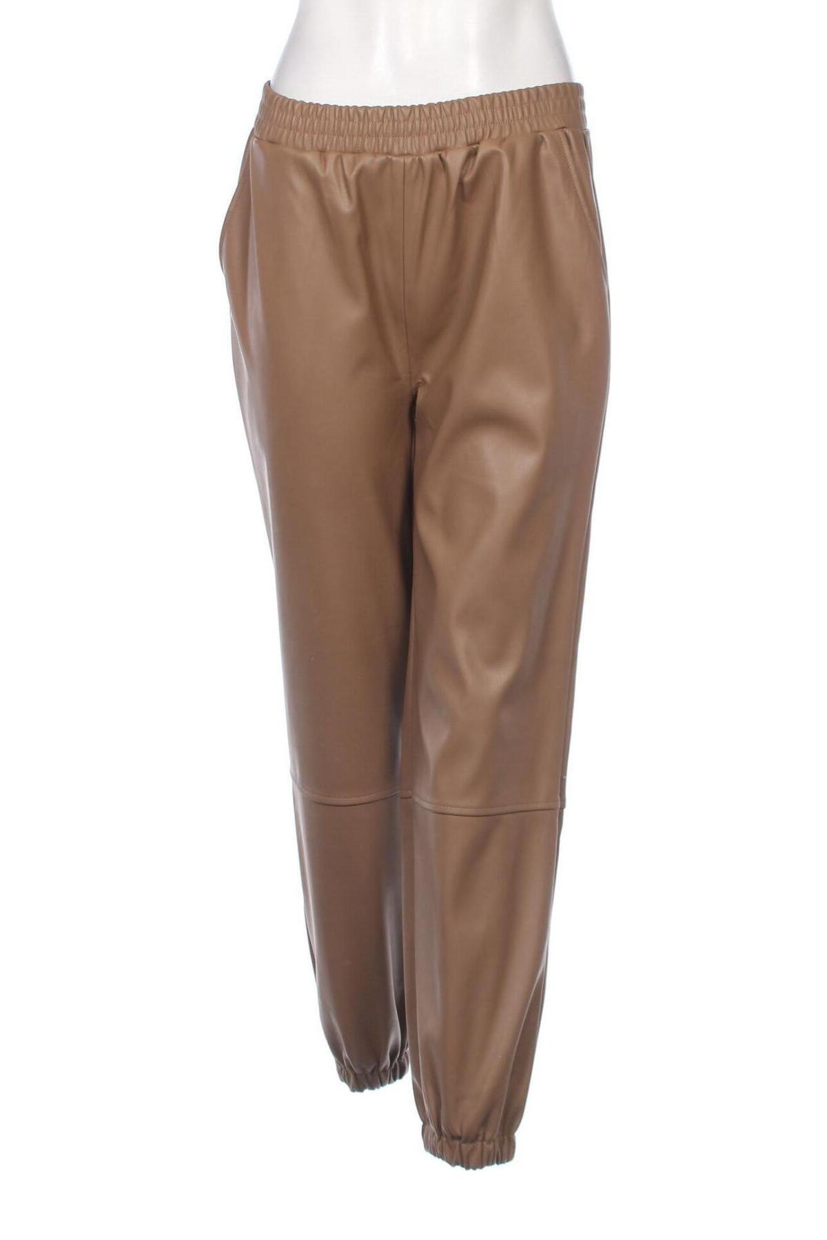 Γυναικείο παντελόνι δερμάτινο Ichi, Μέγεθος S, Χρώμα Καφέ, Τιμή 15,82 €
