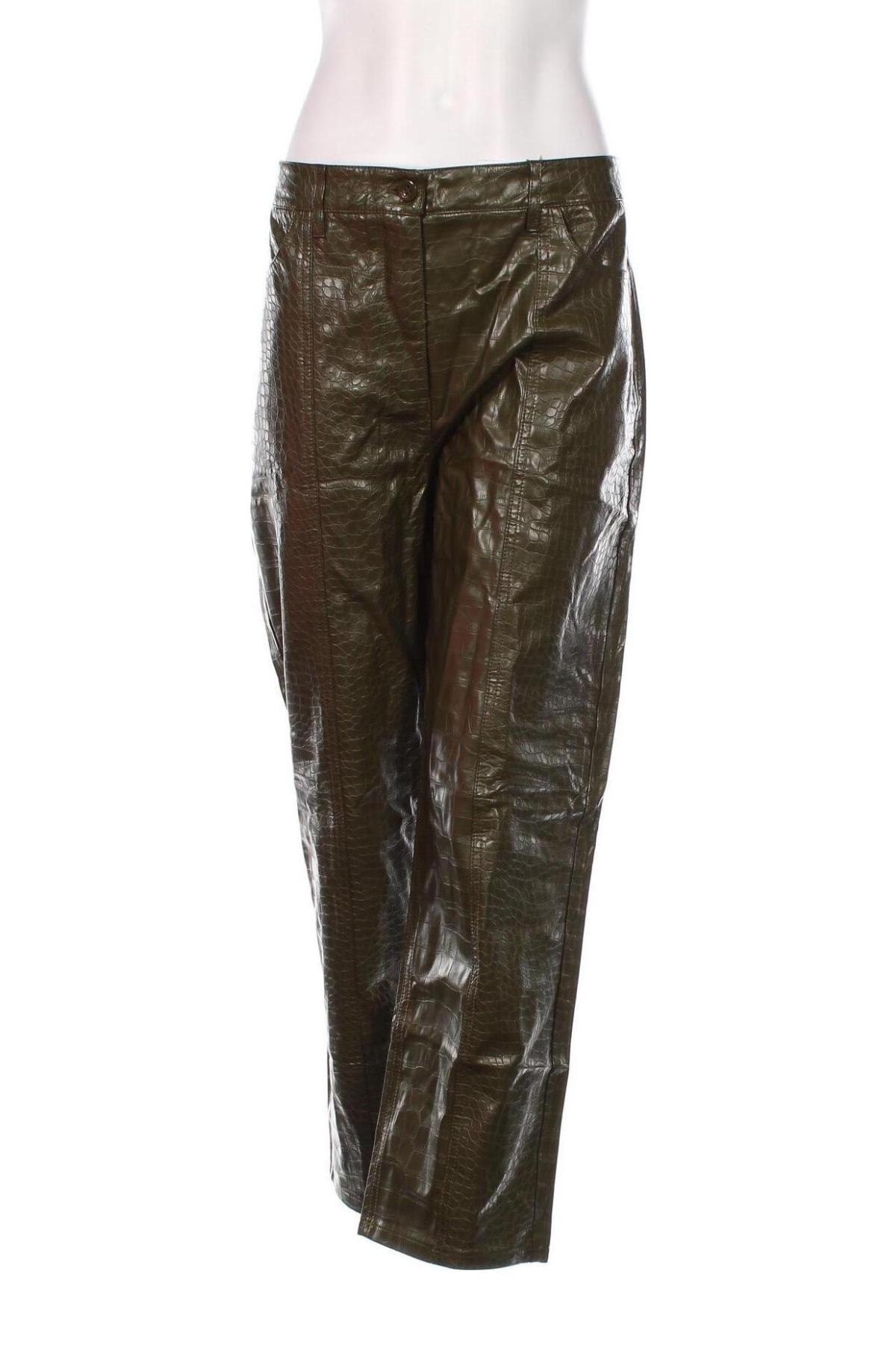 Dámské kožené kalhoty  Mango, Velikost XL, Barva Zelená, Cena  136,00 Kč