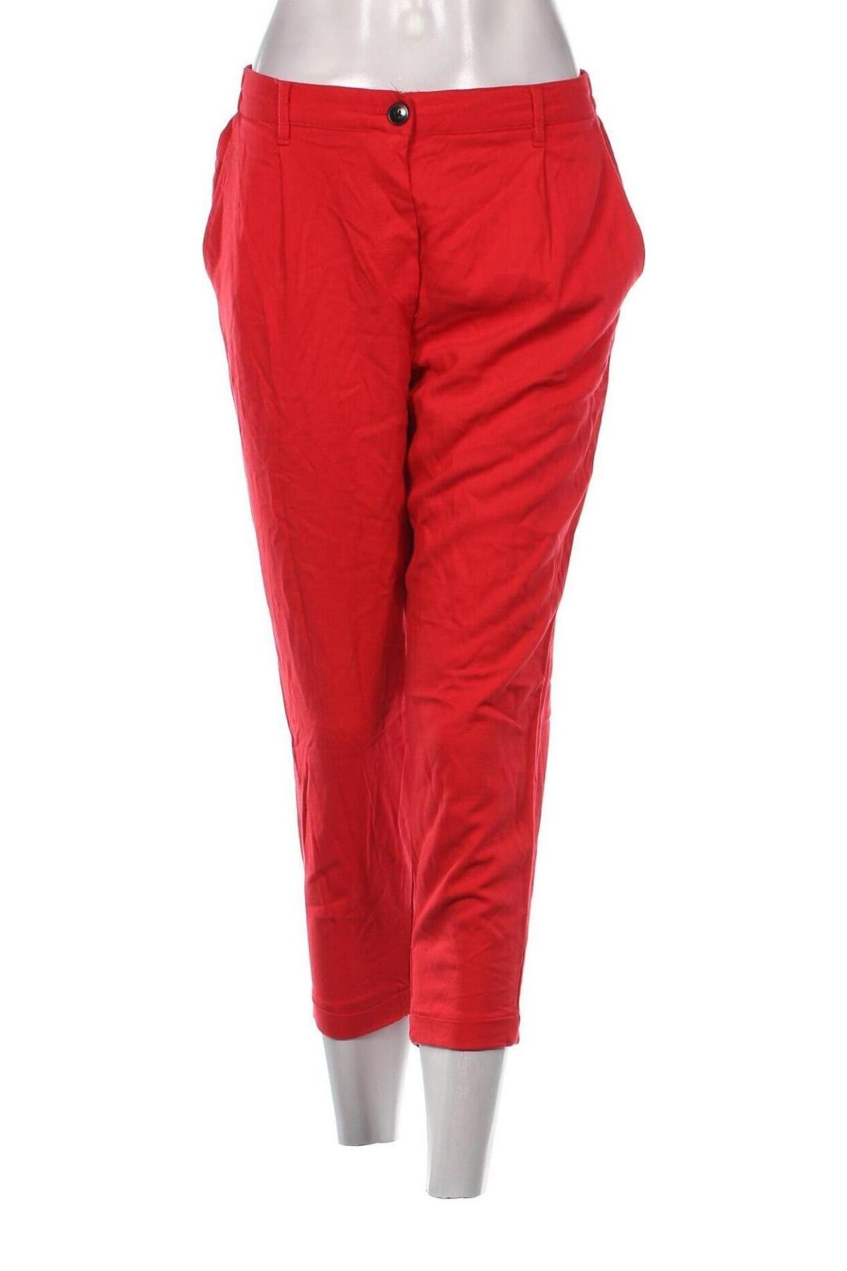 Дамски панталон Bershka, Размер L, Цвят Червен, Цена 14,08 лв.