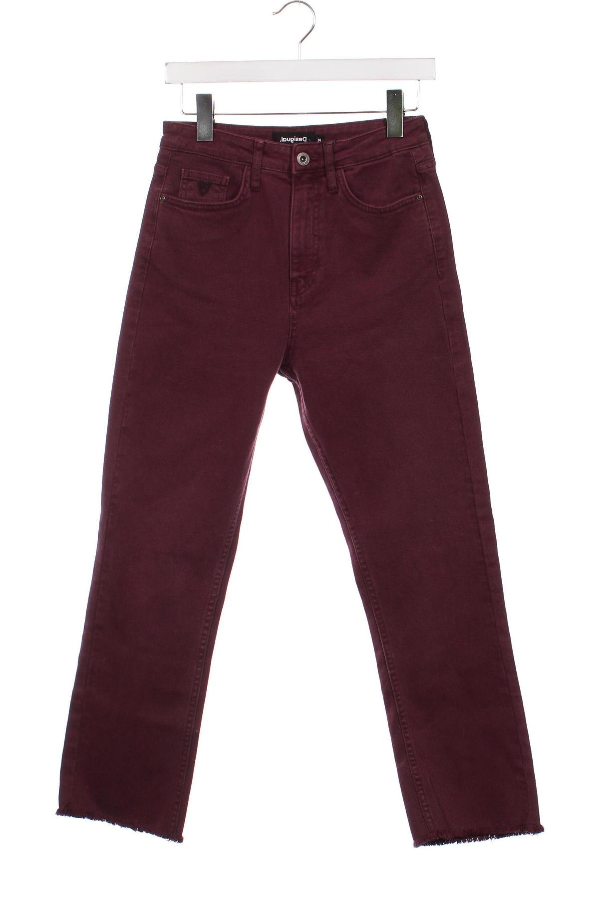 Pantaloni de femei Desigual, Mărime M, Culoare Roșu, Preț 277,11 Lei