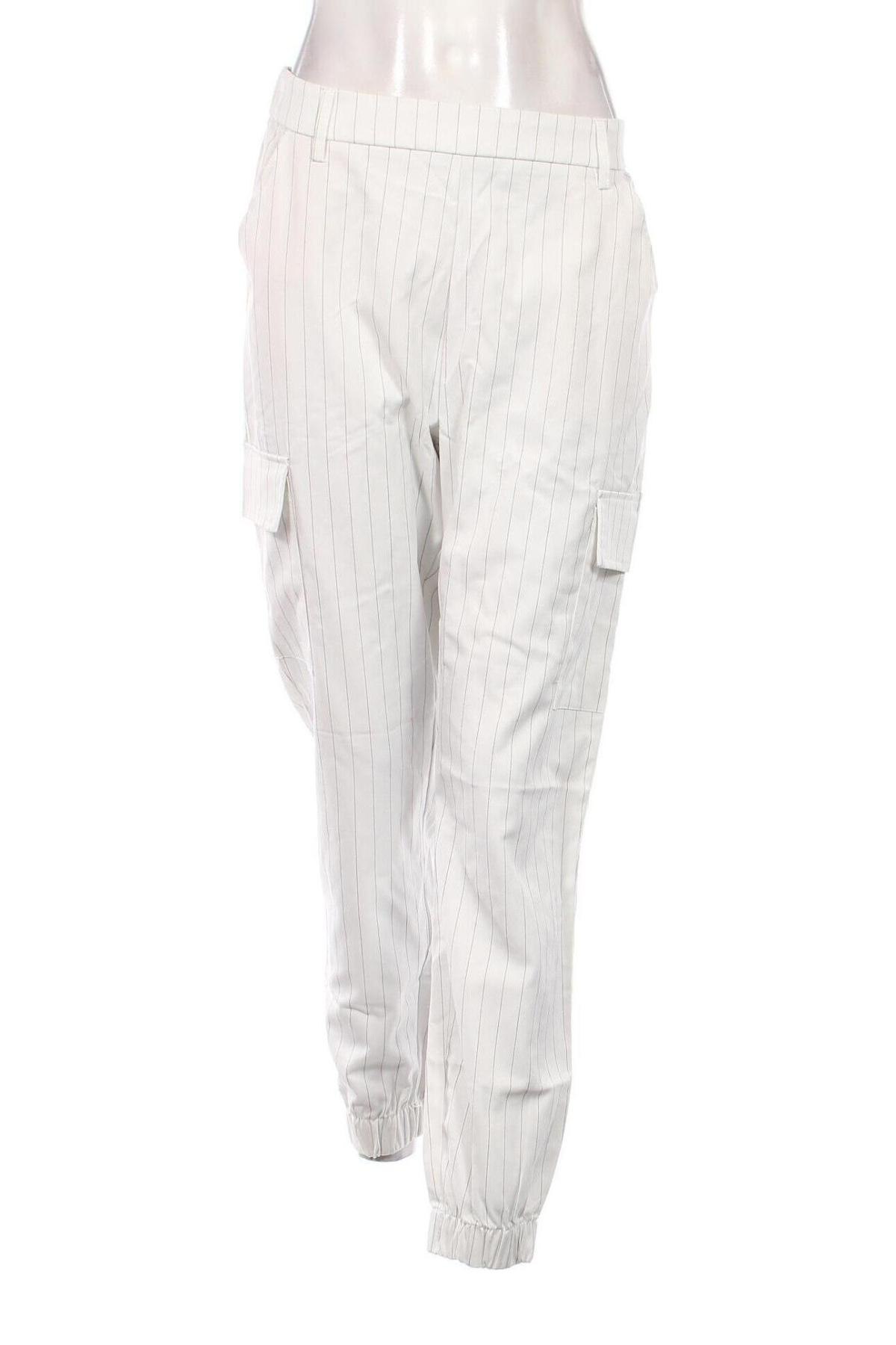 Pantaloni de femei Fb Sister, Mărime L, Culoare Alb, Preț 25,76 Lei