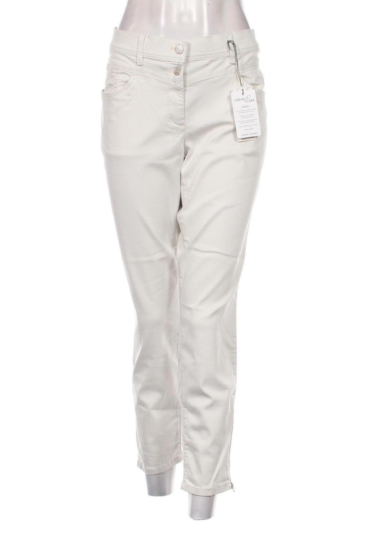 Γυναικείο παντελόνι Gerry Weber, Μέγεθος XL, Χρώμα Εκρού, Τιμή 80,41 €