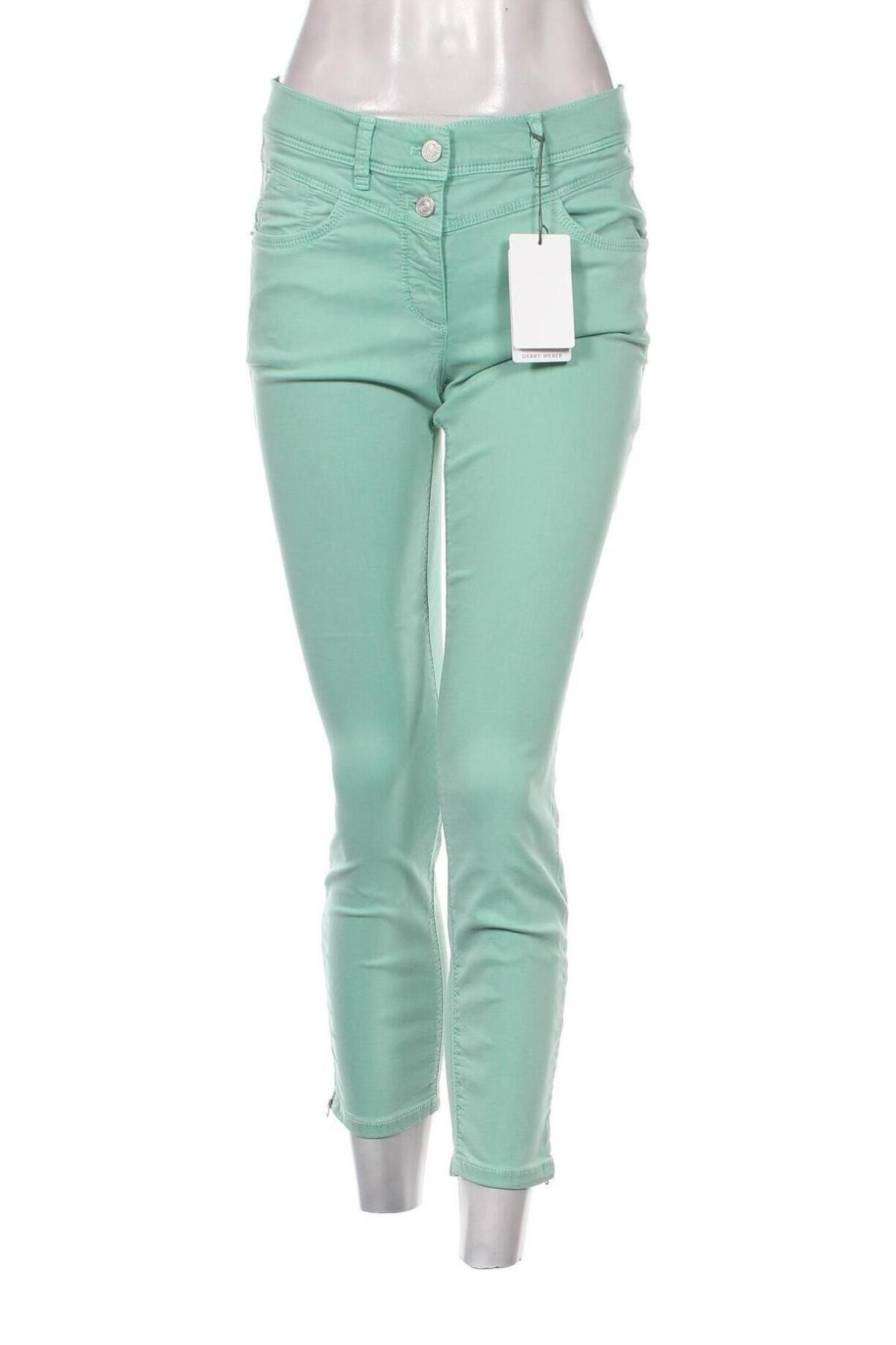Γυναικείο παντελόνι Gerry Weber, Μέγεθος S, Χρώμα Πράσινο, Τιμή 12,06 €