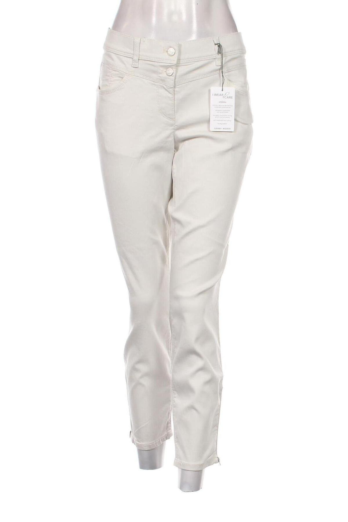 Pantaloni de femei Gerry Weber, Mărime L, Culoare Ecru, Preț 251,45 Lei
