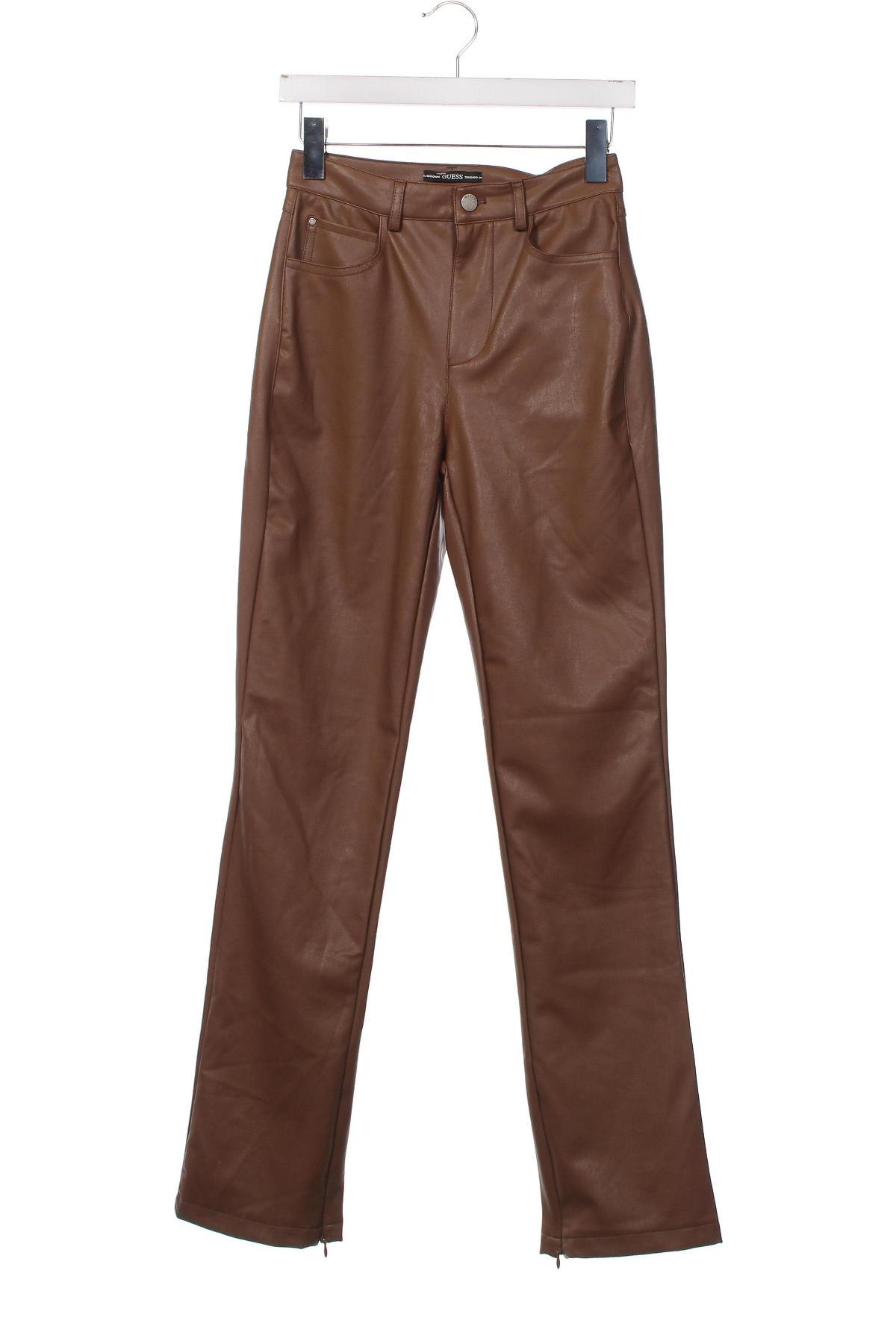 Pantaloni de femei Guess, Mărime XS, Culoare Maro, Preț 226,32 Lei