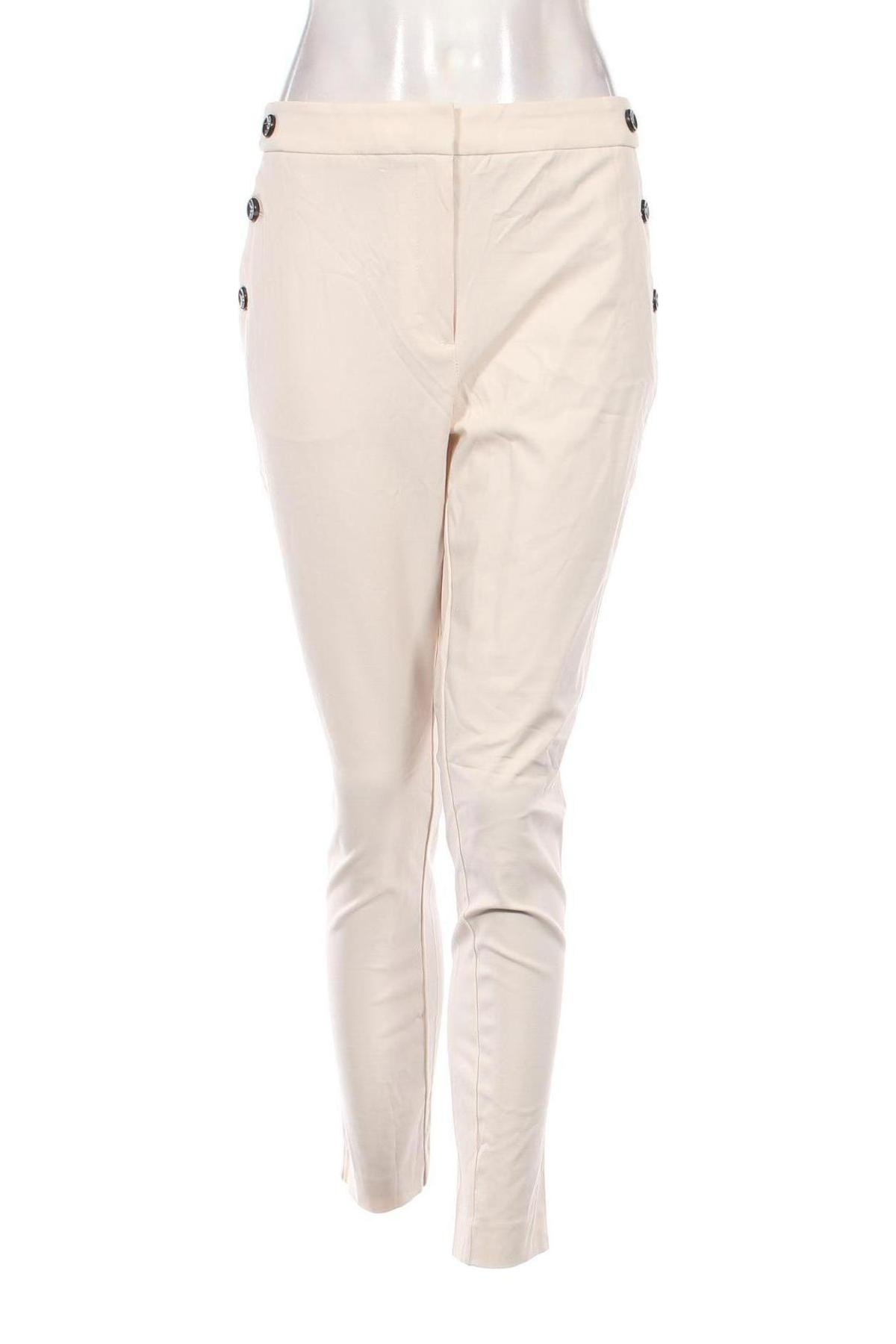 Дамски панталон H&M, Размер L, Цвят Екрю, Цена 29,00 лв.