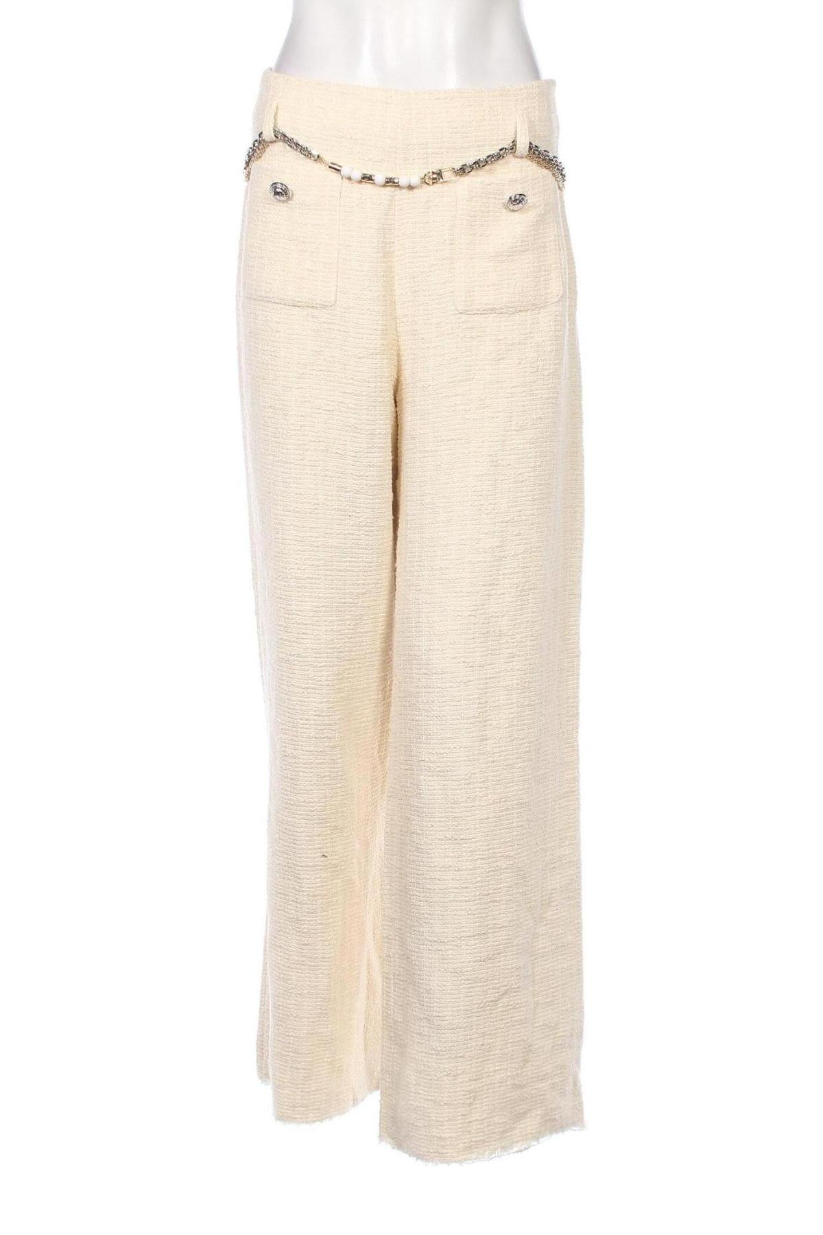 Γυναικείο παντελόνι Maje, Μέγεθος L, Χρώμα Εκρού, Τιμή 150,52 €