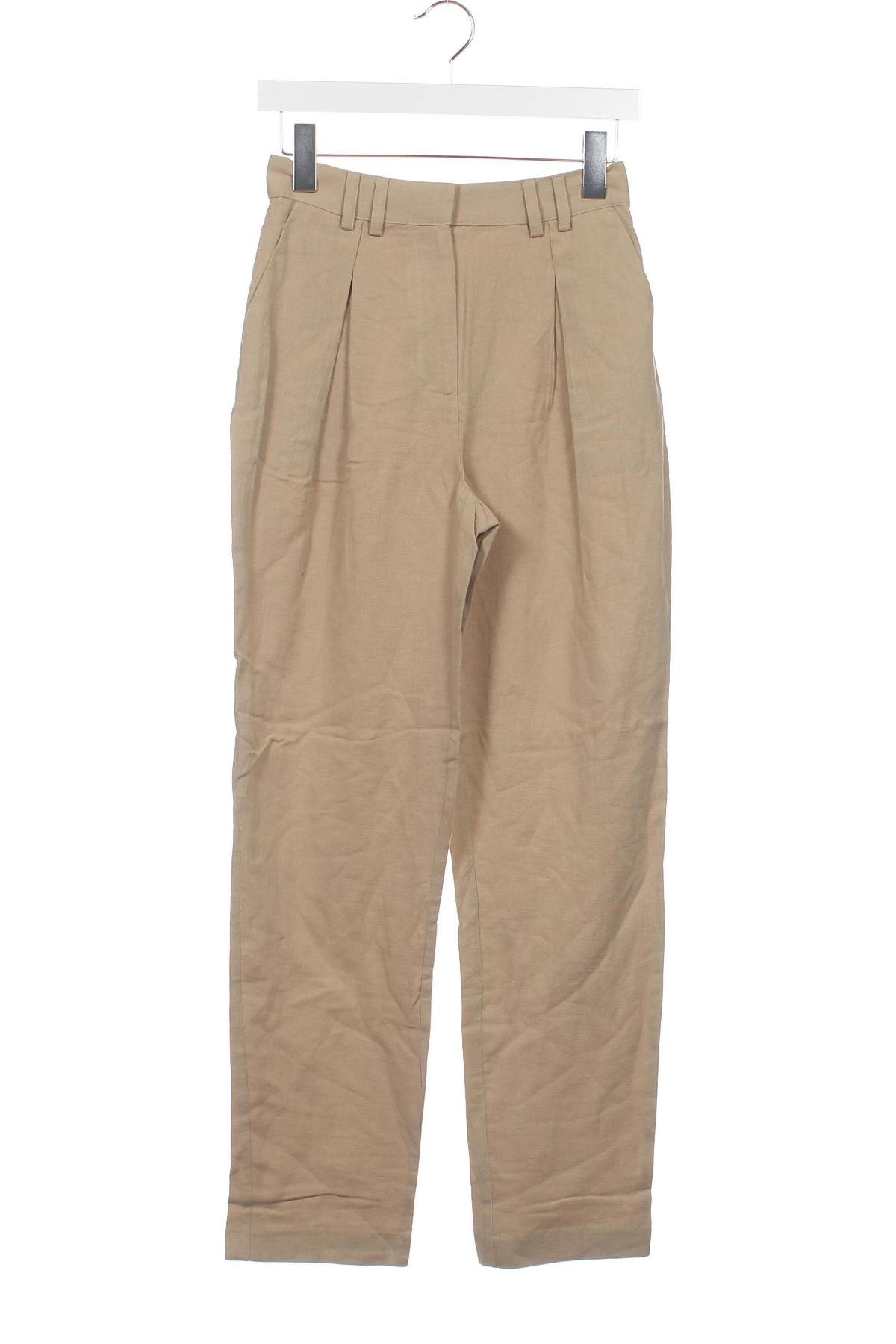 Дамски панталон NA-KD, Размер XS, Цвят Бежов, Цена 93,00 лв.