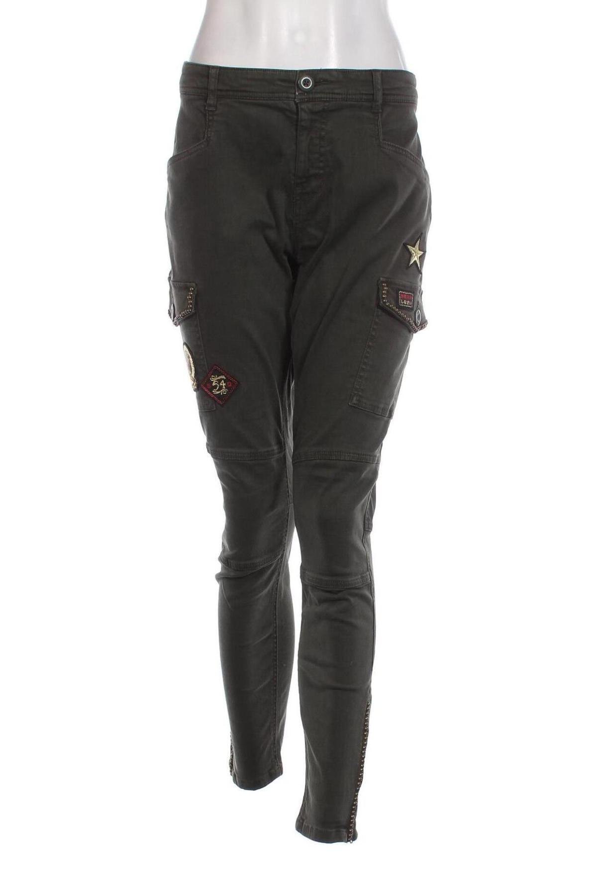 Дамски панталон Superdry, Размер L, Цвят Зелен, Цена 57,24 лв.