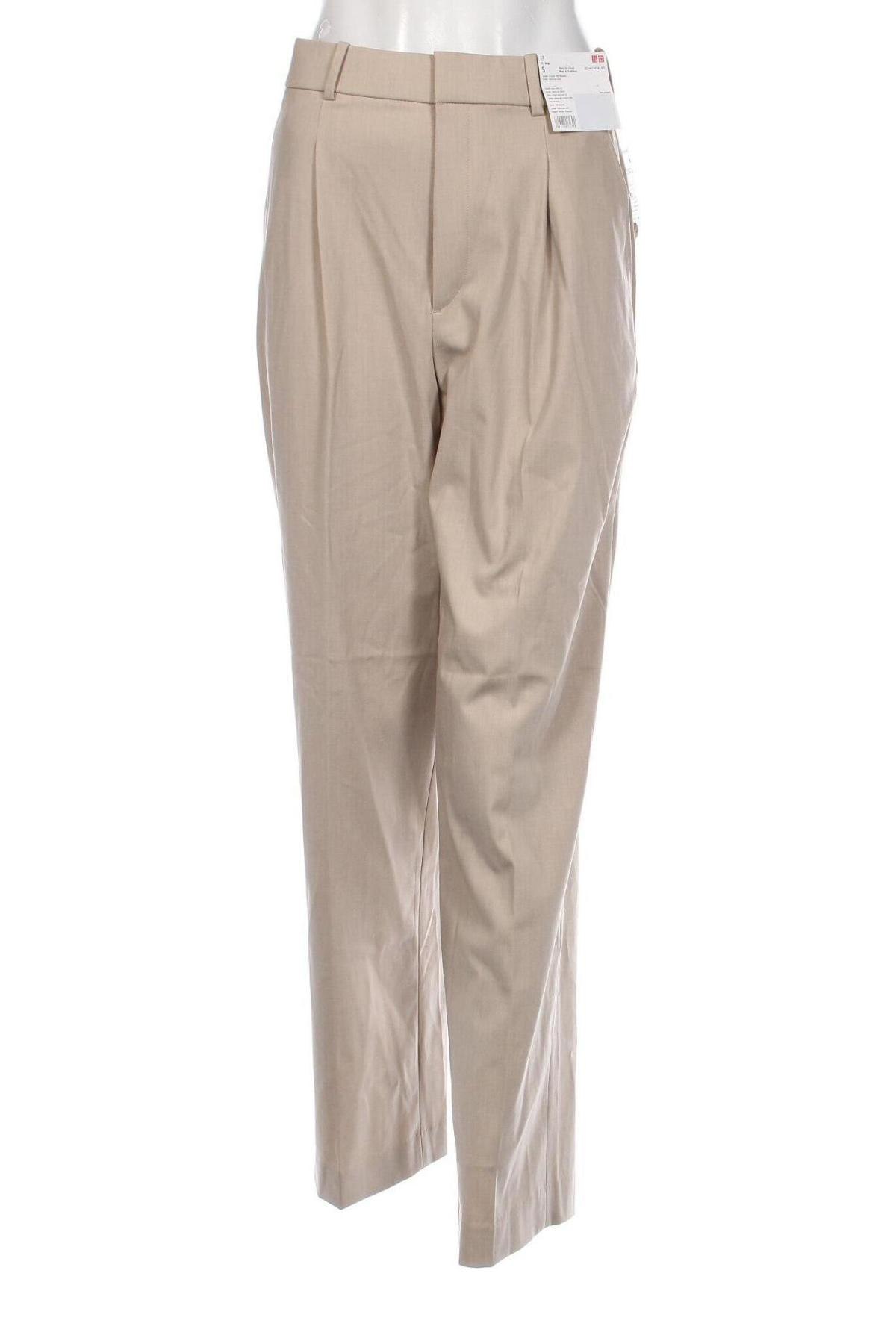 Pantaloni de femei Uniqlo, Mărime S, Culoare Bej, Preț 99,65 Lei