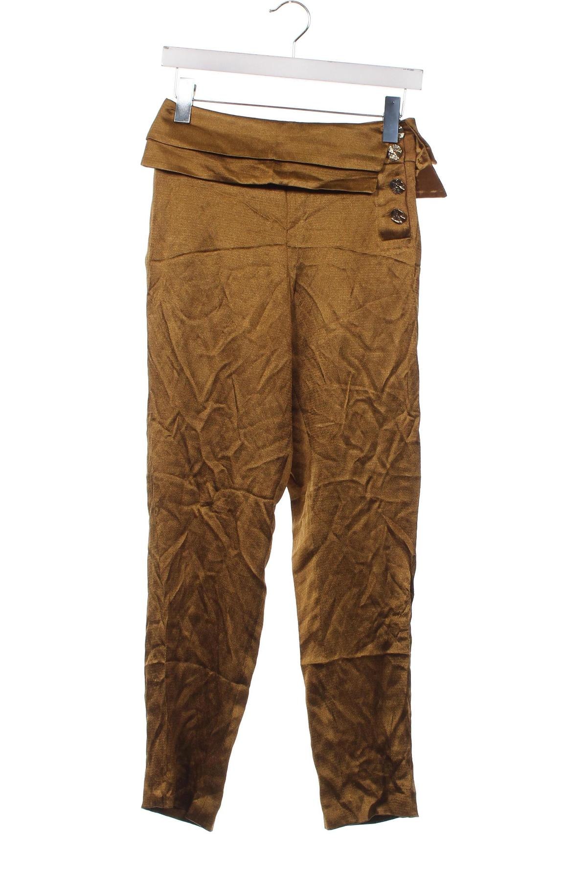 Дамски панталон Uterque, Размер XS, Цвят Бежов, Цена 33,32 лв.