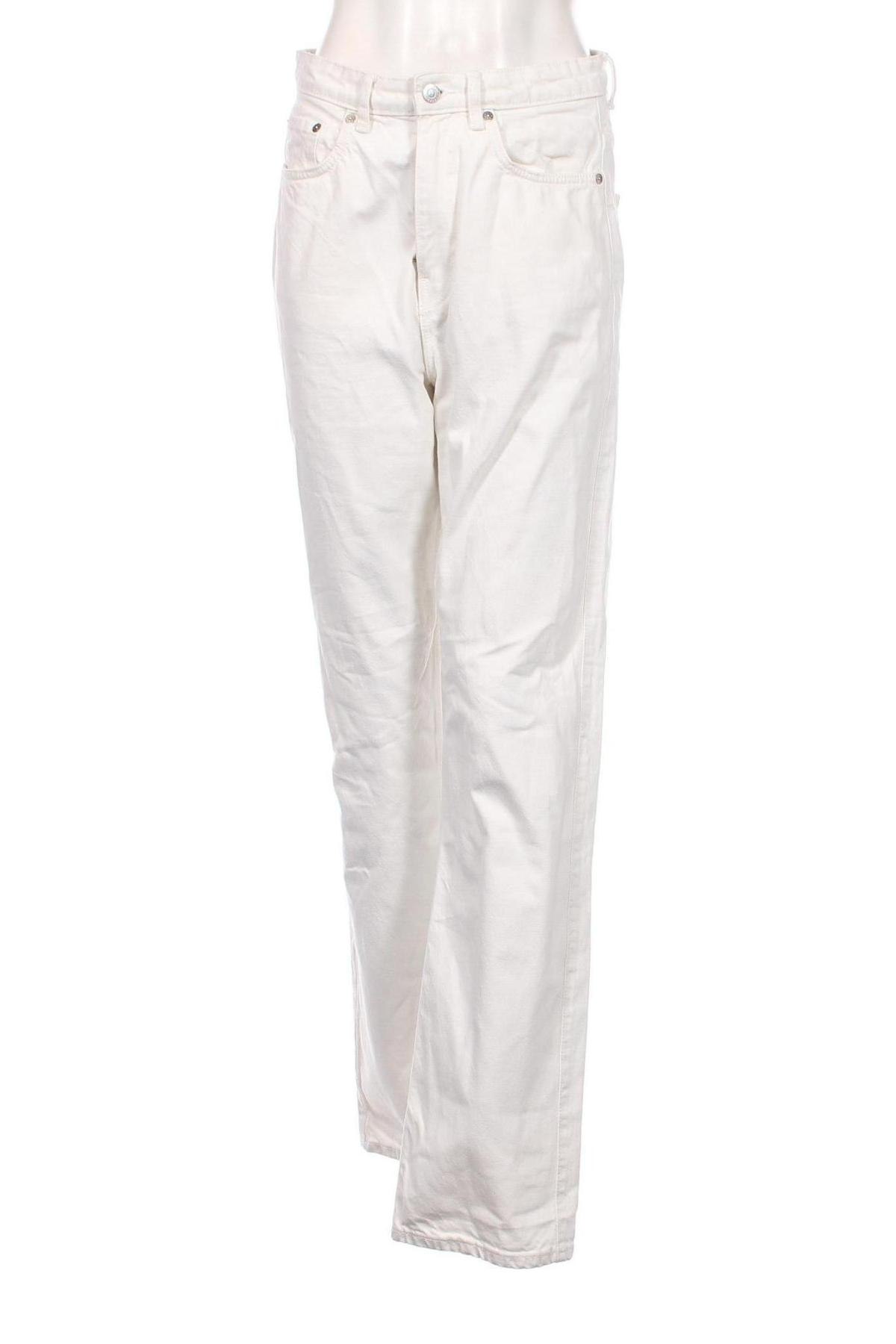Дамски панталон Weekday, Размер M, Цвят Бял, Цена 9,02 лв.