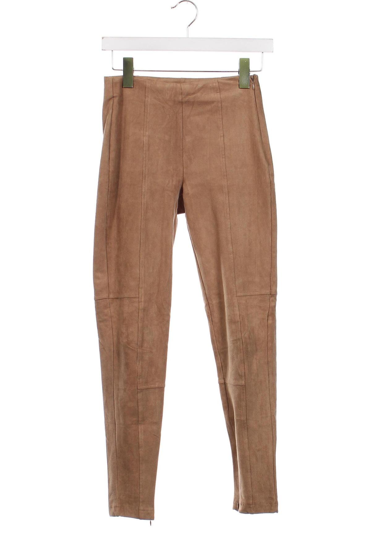Γυναικείο παντελόνι Zara, Μέγεθος XS, Χρώμα  Μπέζ, Τιμή 6,35 €